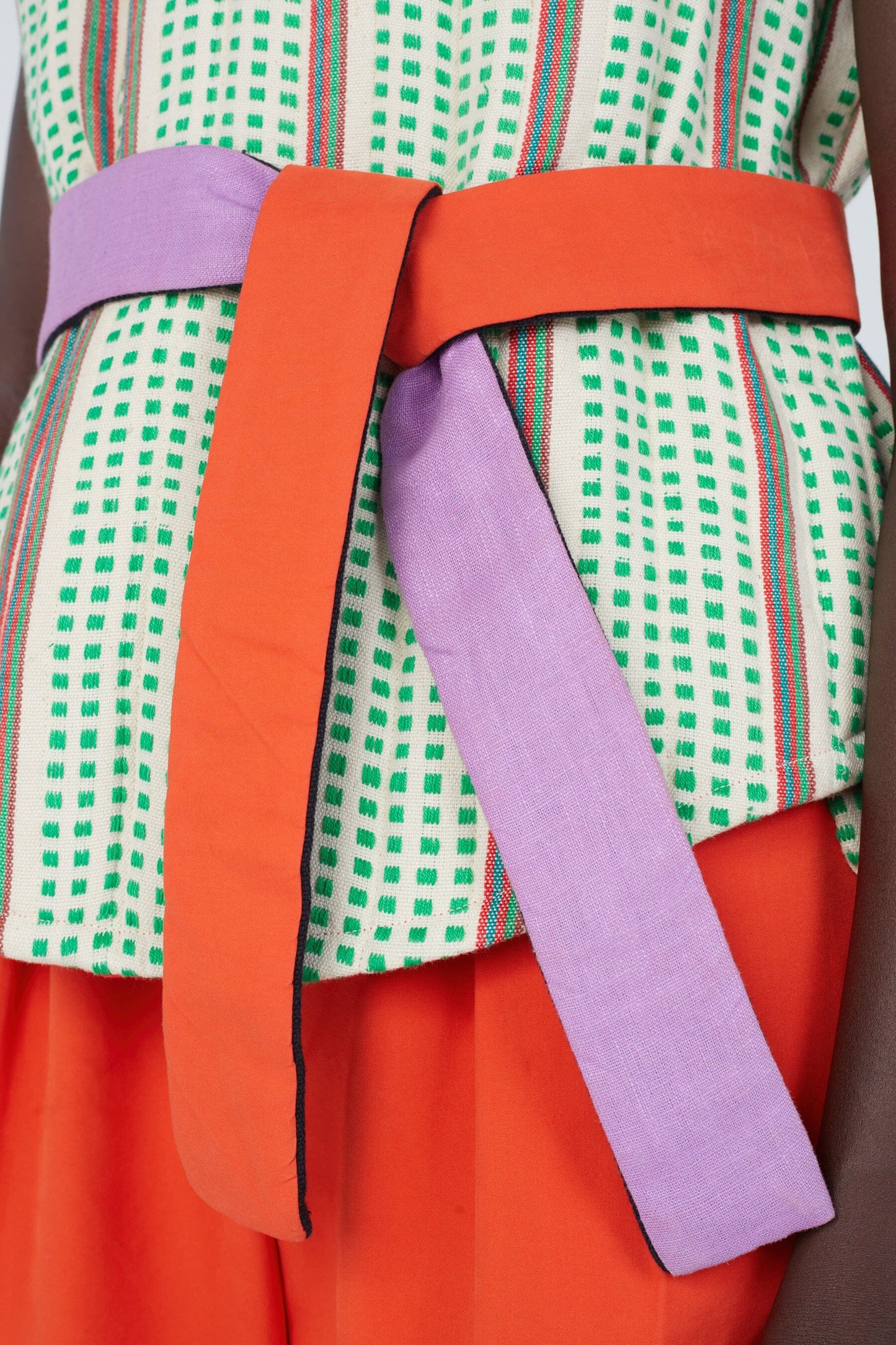 Reversible Check Weave Cropped Vest - Streetwear Style with Handwoven Check Pattern