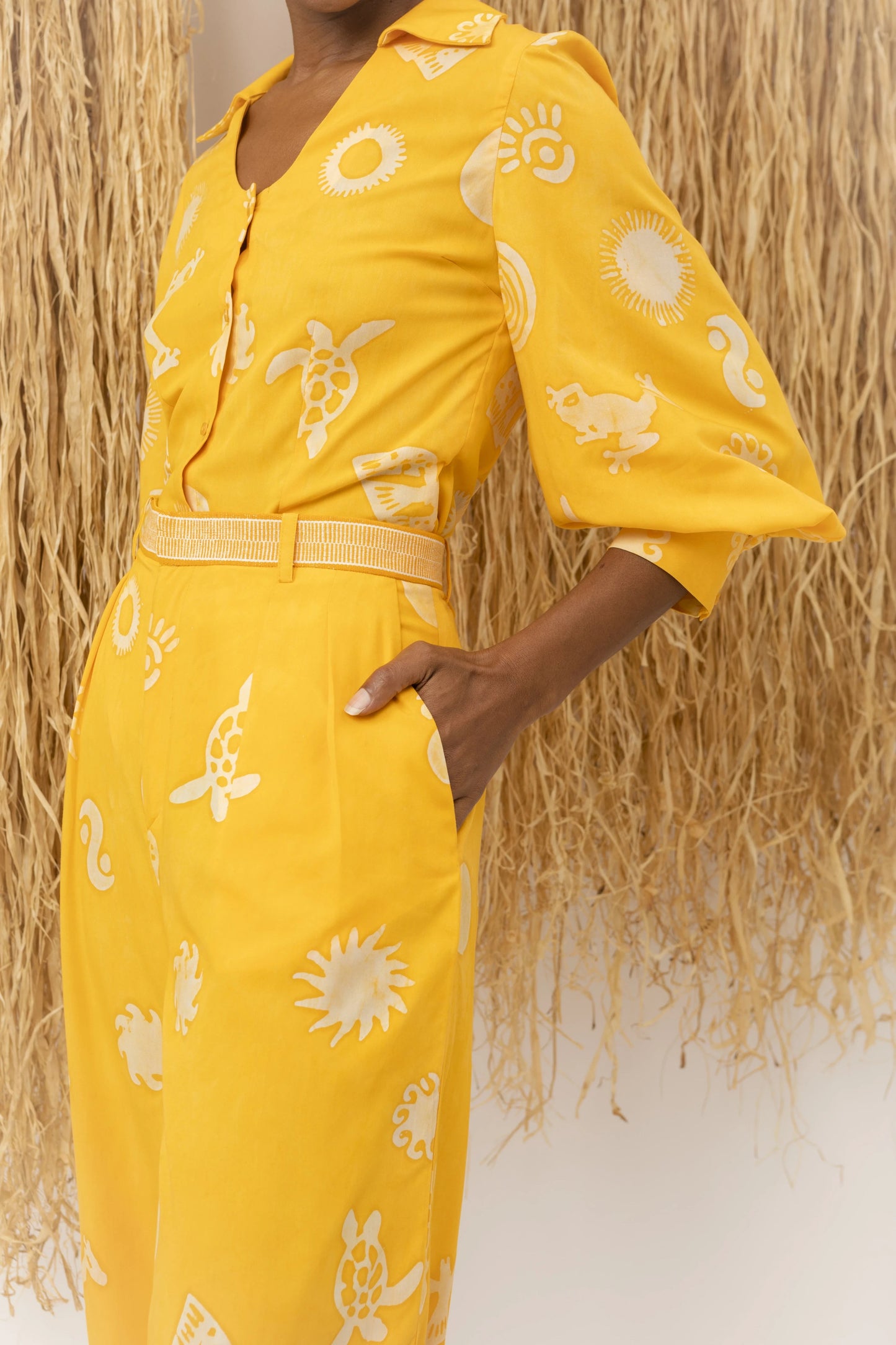 Classic Wide Pants Yellow LaurenceAirline