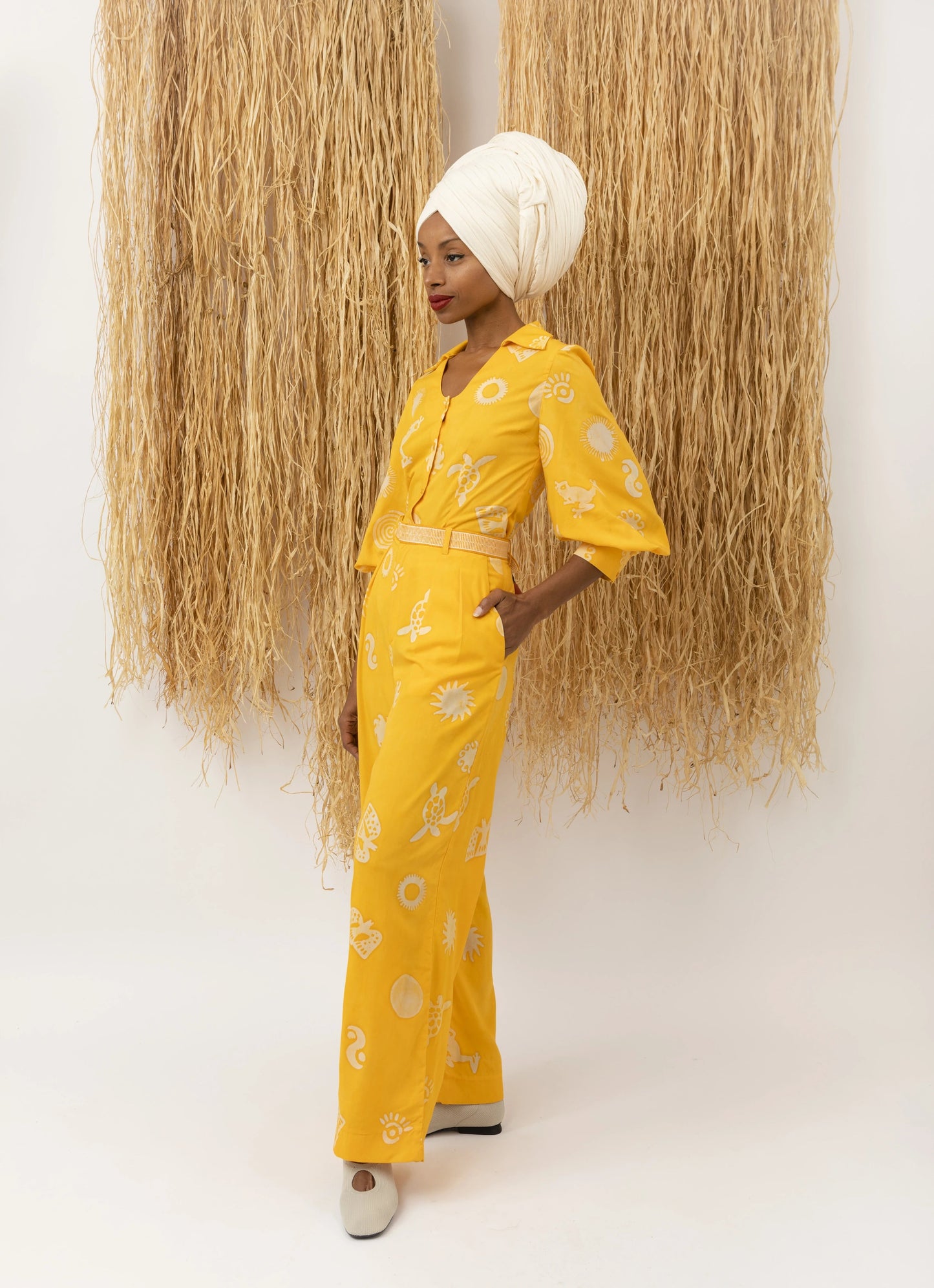 Classic Wide Pants Yellow LaurenceAirline