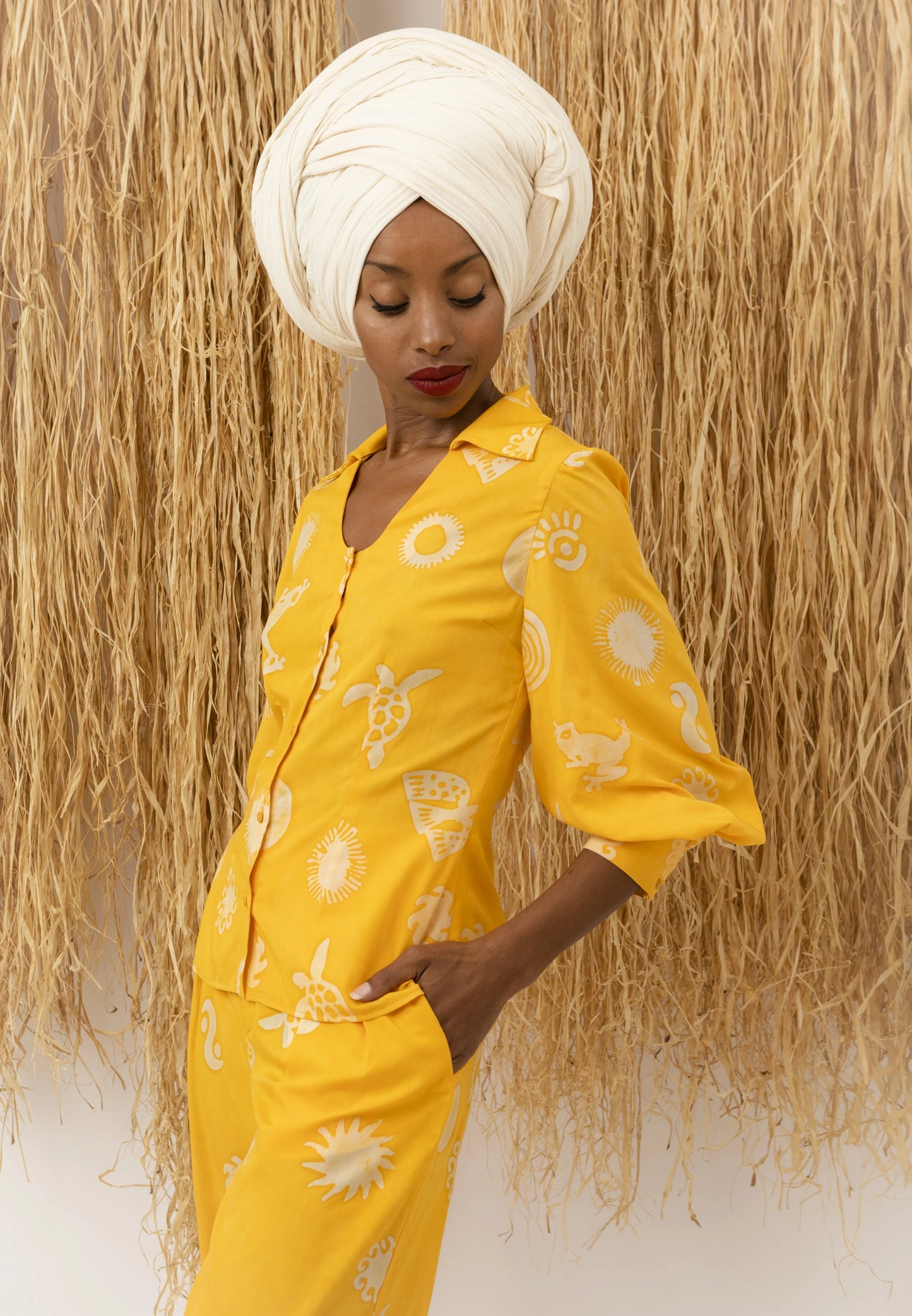 Classic Wide Pants Yellow LaurenceAirline