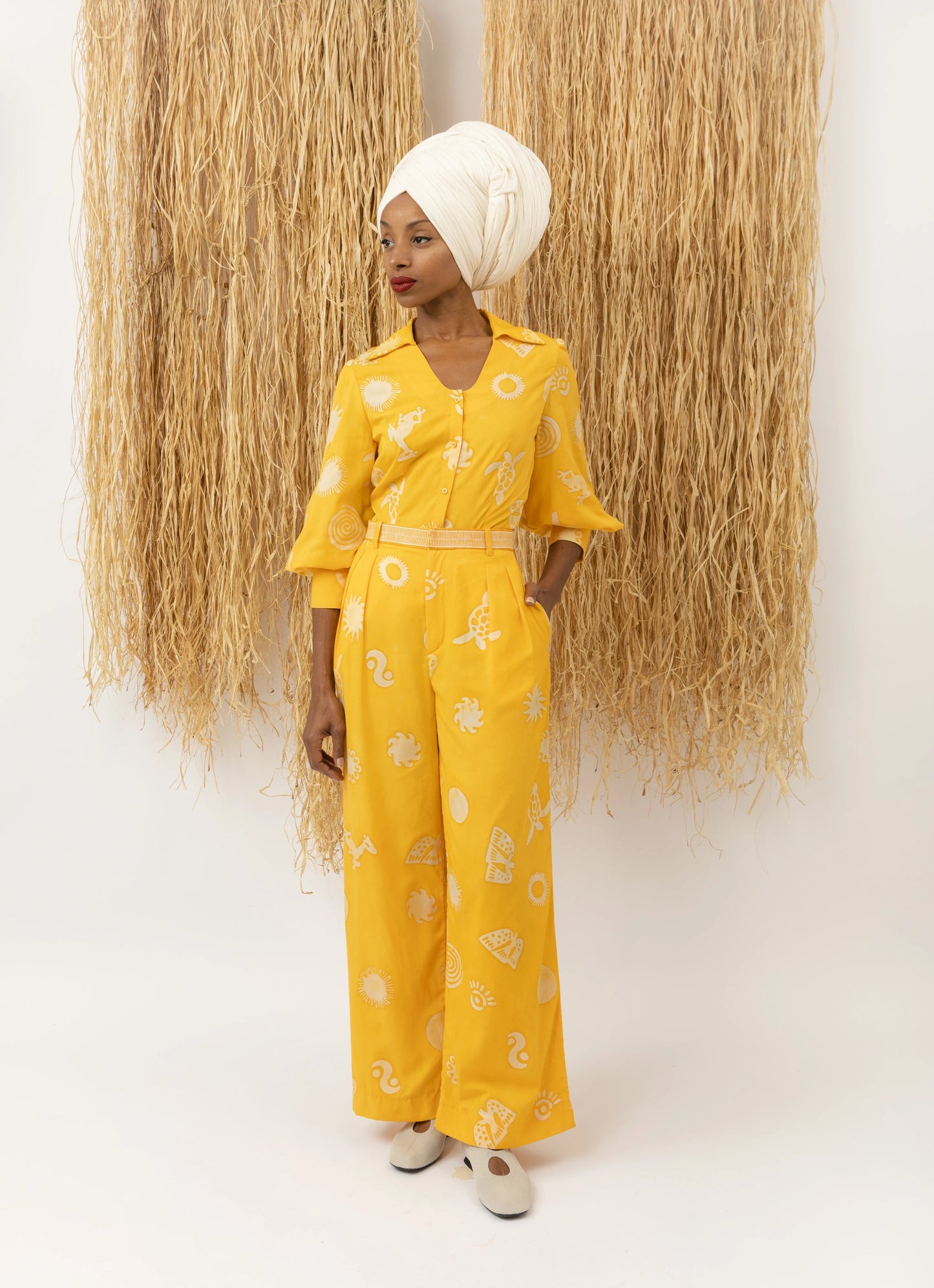 Classic Wide Pants Yellow LaurenceAirline