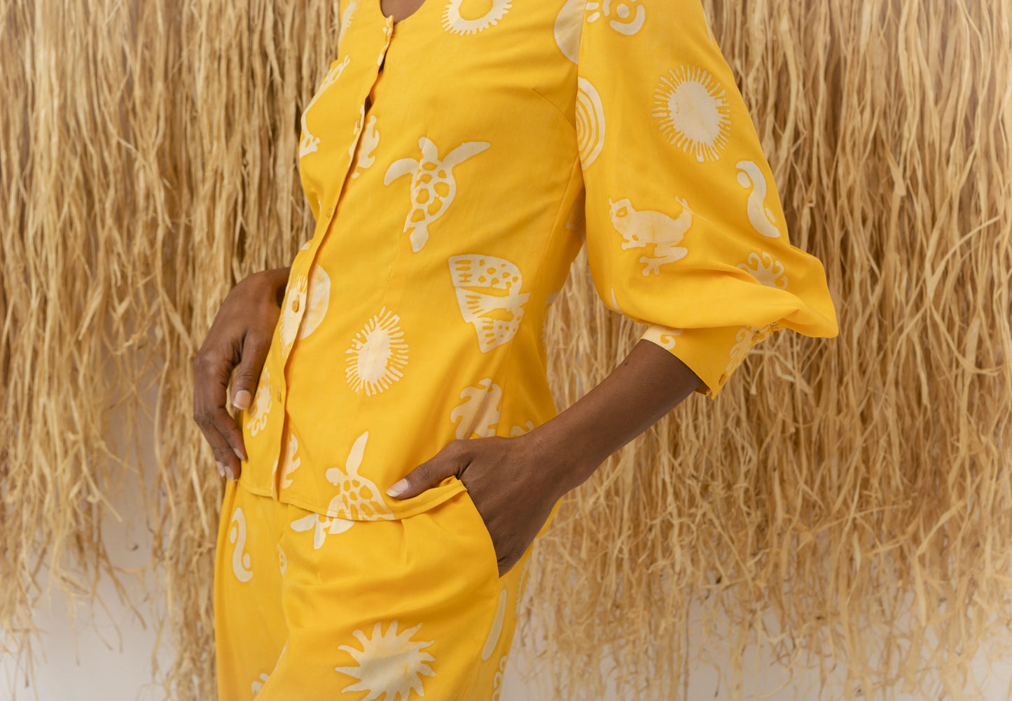 Classic Wide Pants Yellow LaurenceAirline