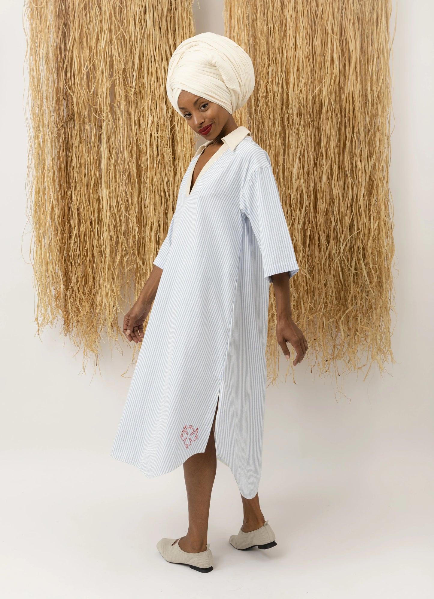 Dress V Galax Stripes Dress New LaurenceAirline Womens