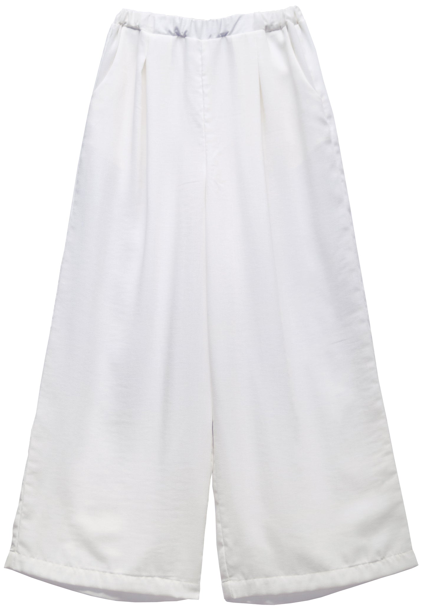 HIGH WAIST FLUID PANTS WHITE LaurenceAirline