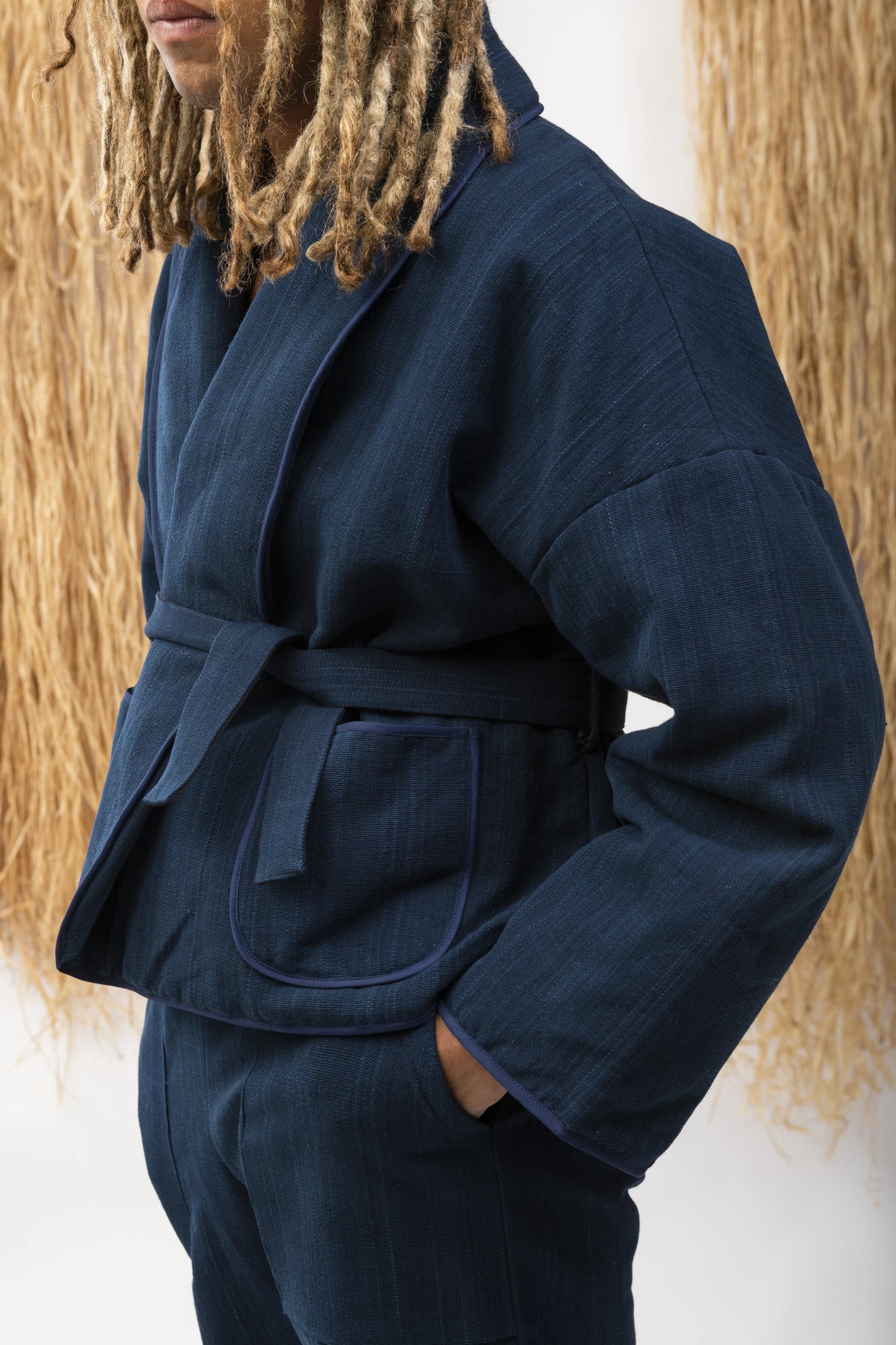Lakoma Blue Puffer Bomber Kimono Jacket New LaurenceAirline