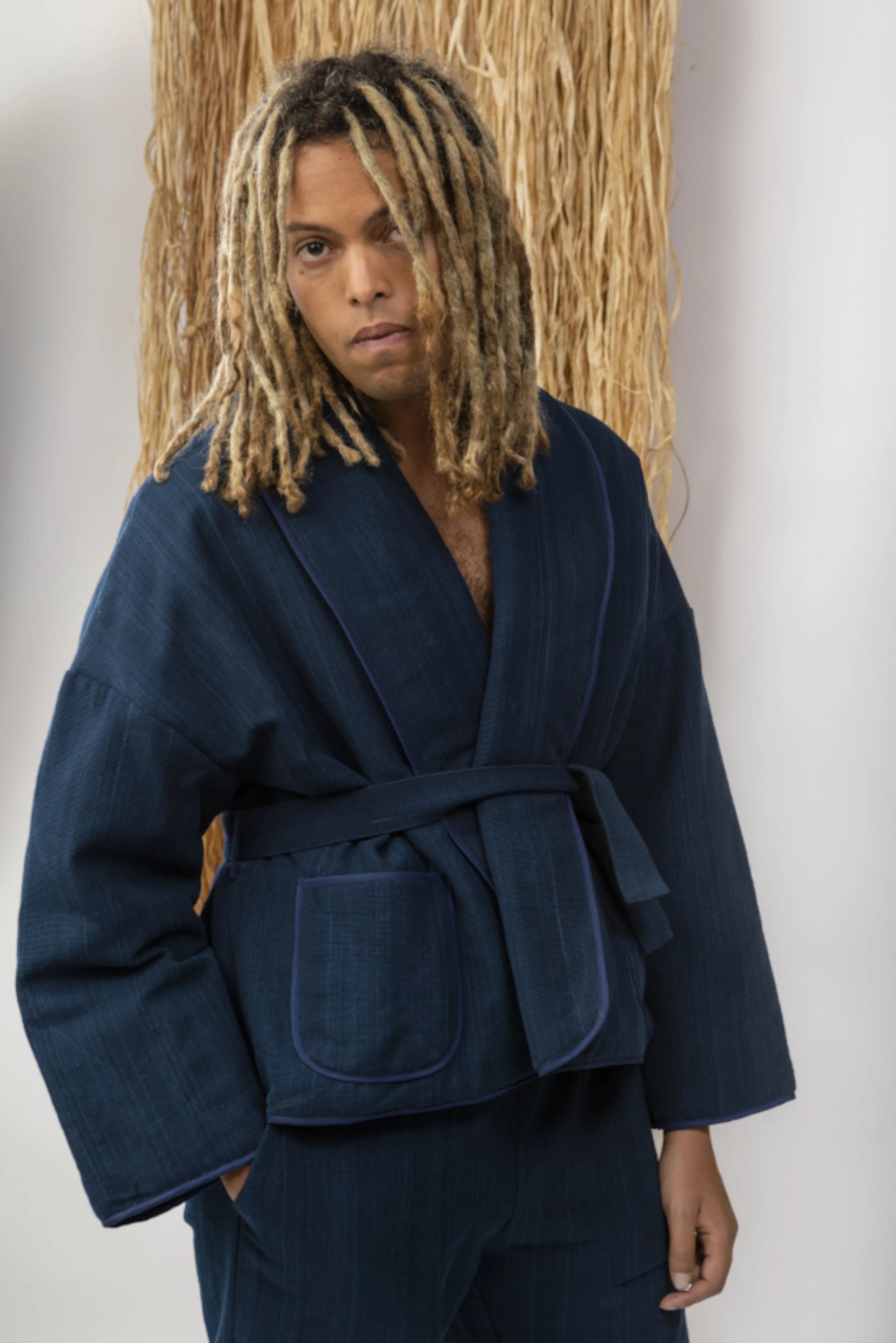Lakoma Blue Puffer Bomber Kimono Jacket New LaurenceAirline