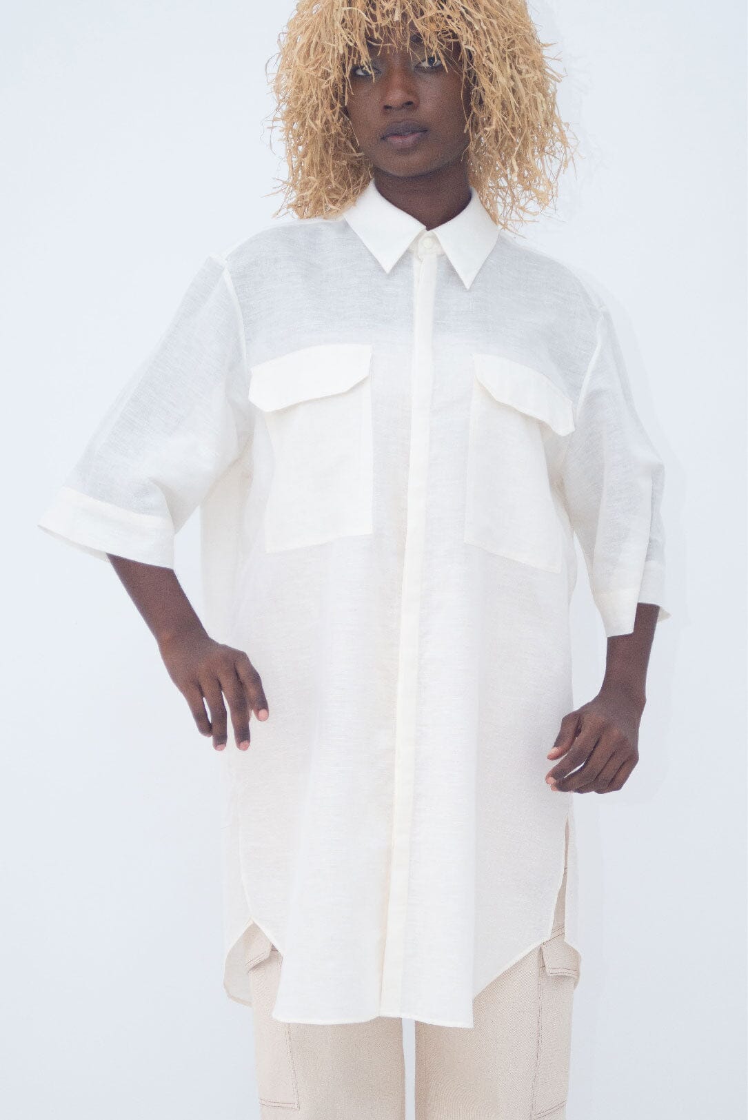 OVERSIZE SAHARIENNE SHIRT Ivory LaurenceAirline