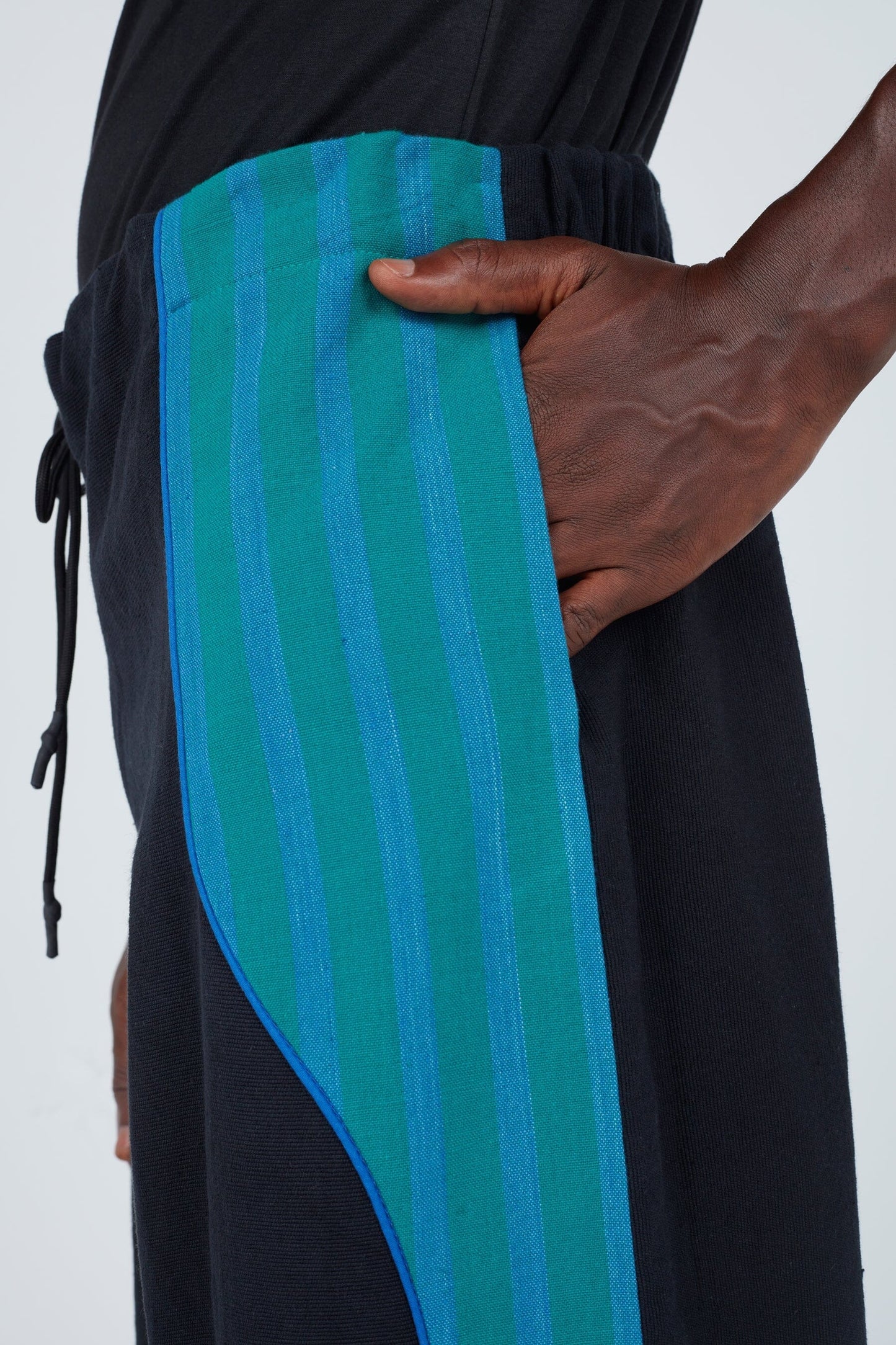 Panelled Judo Pants • Black Trousers New LaurenceAirline