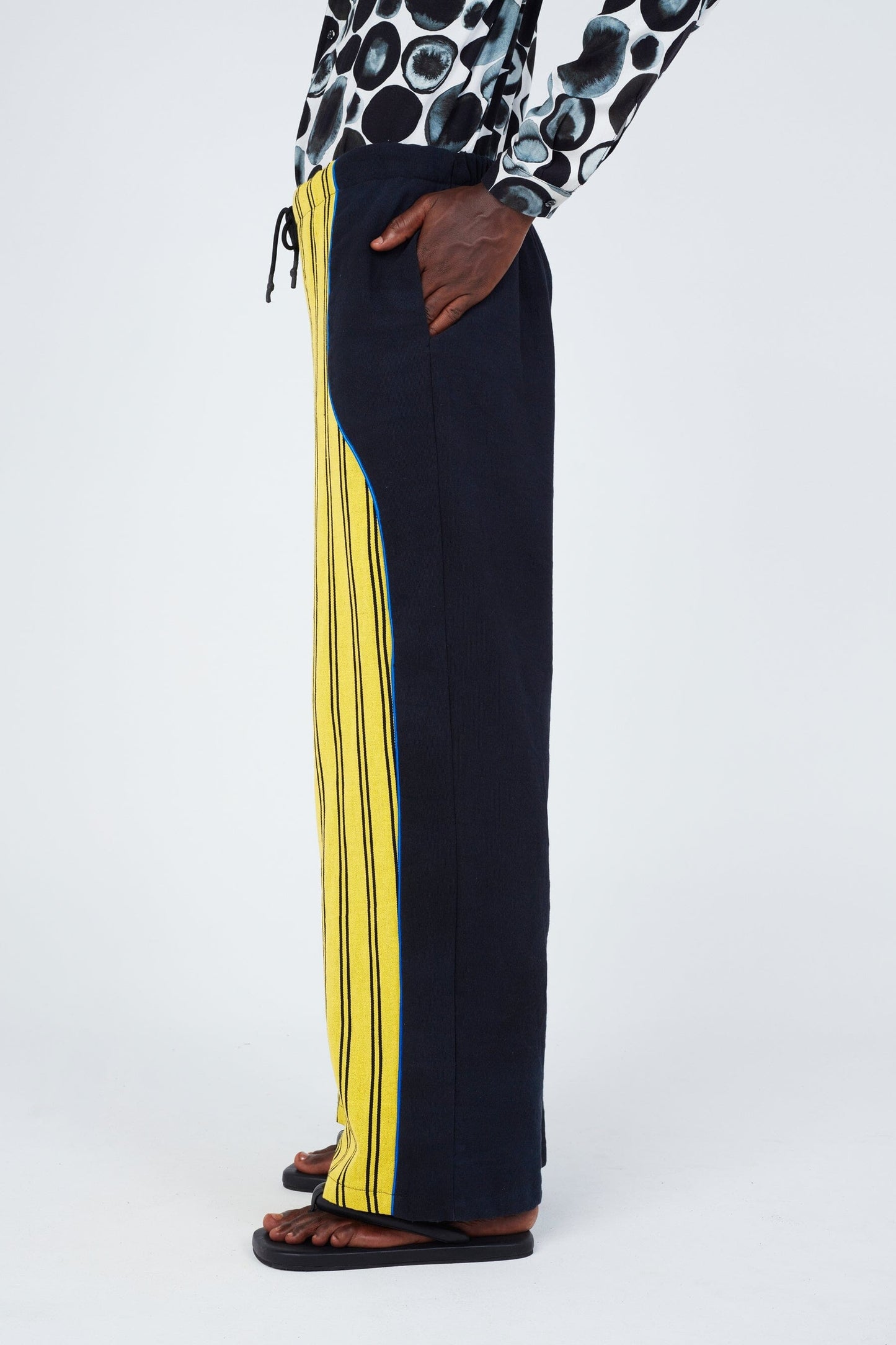 Panelled Judo Pants • Yellow Stripes Trousers New LaurenceAirline