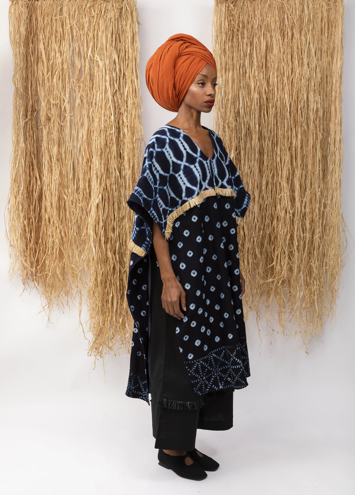 Poncho Cubano Beige Raffia Outerwear New LaurenceAirline Womens