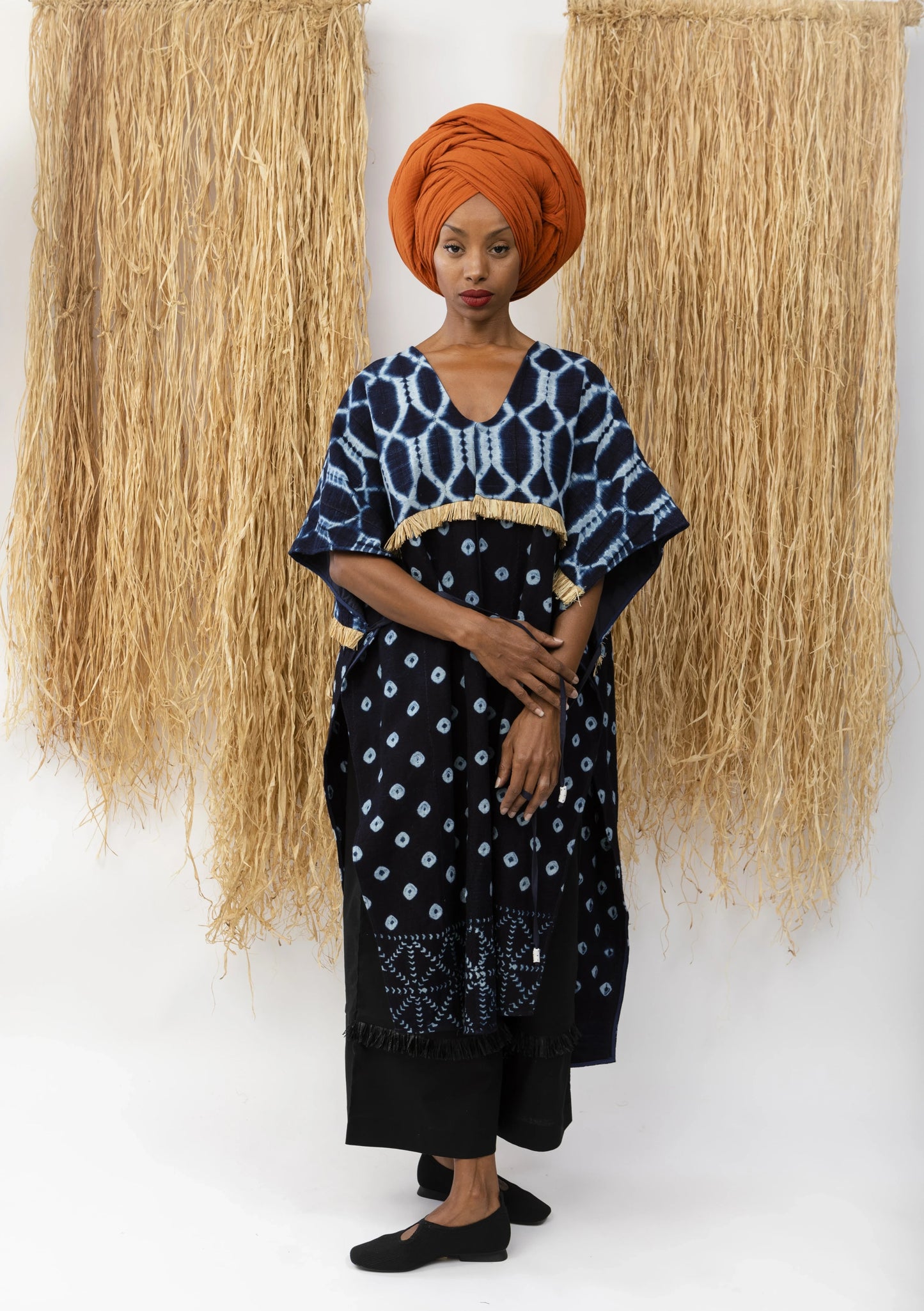 Poncho Cubano Beige Raffia Outerwear New LaurenceAirline Womens