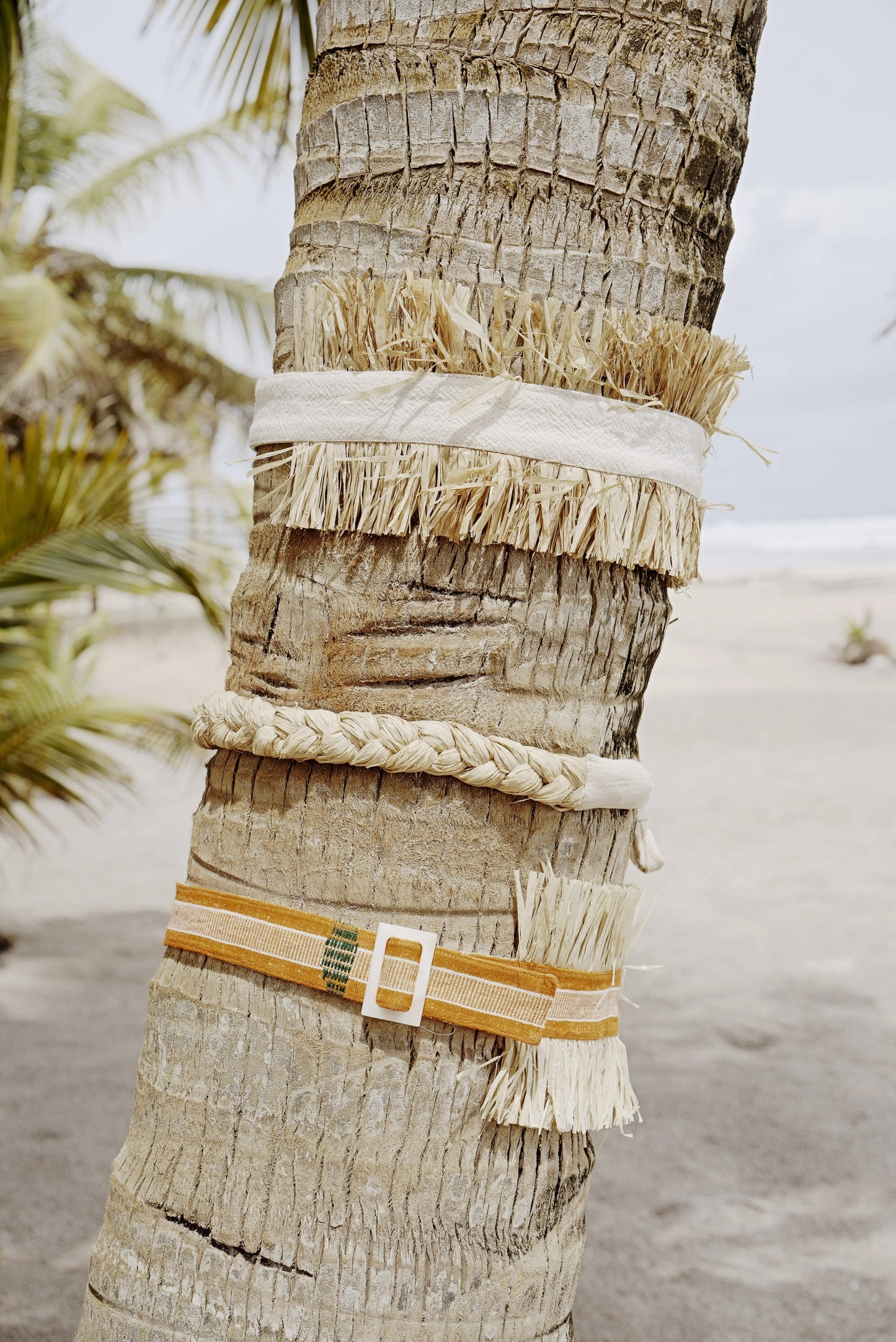 Raffia Belt Beige accessoire LaurenceAirline
