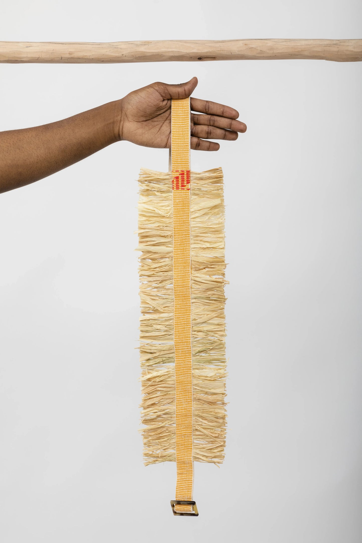 Raffia Belt Yellow Stripes New LaurenceAirline