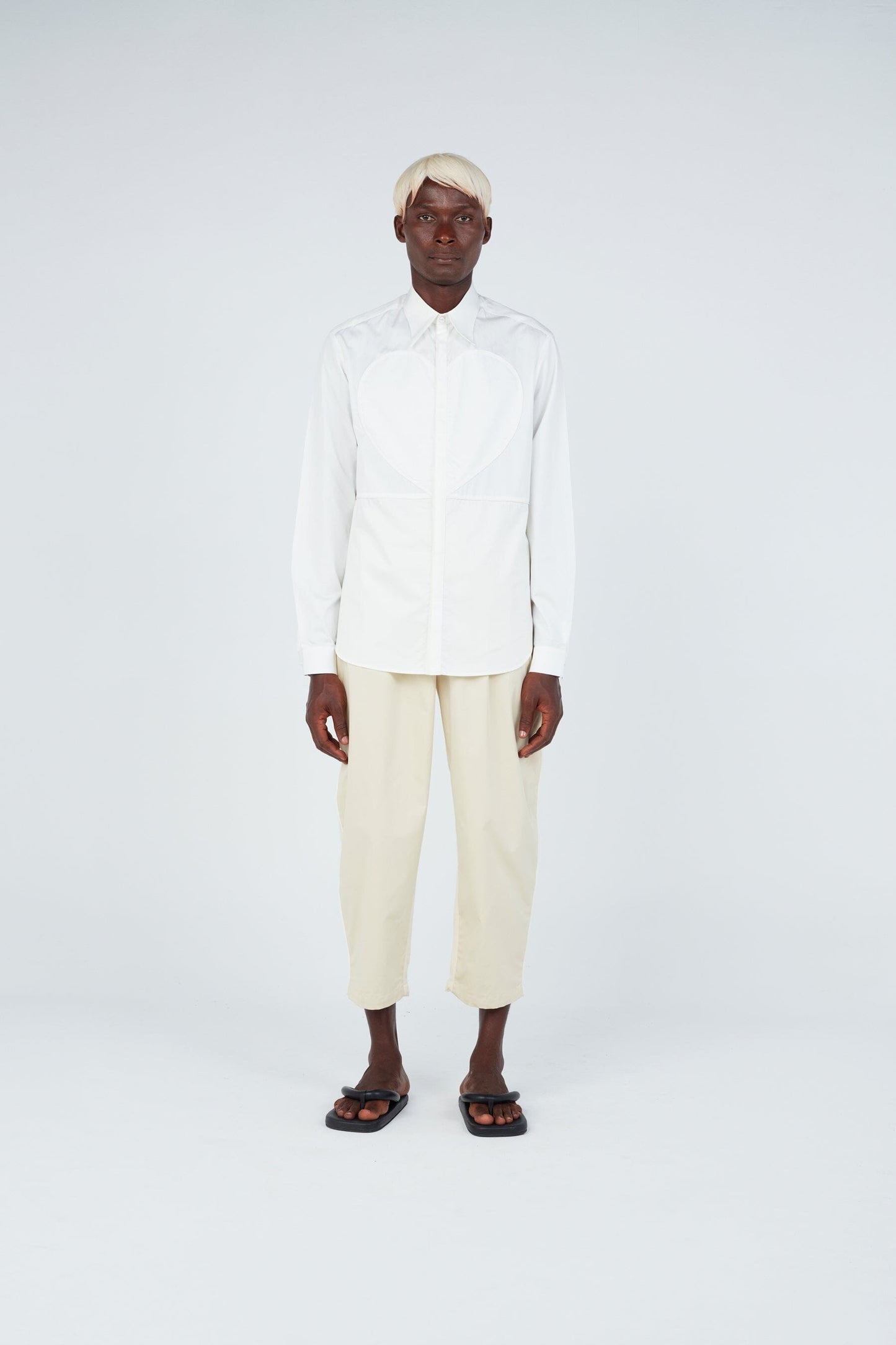 Stripe Seam Carrot Pants • Ecru Trousers New LaurenceAirline
