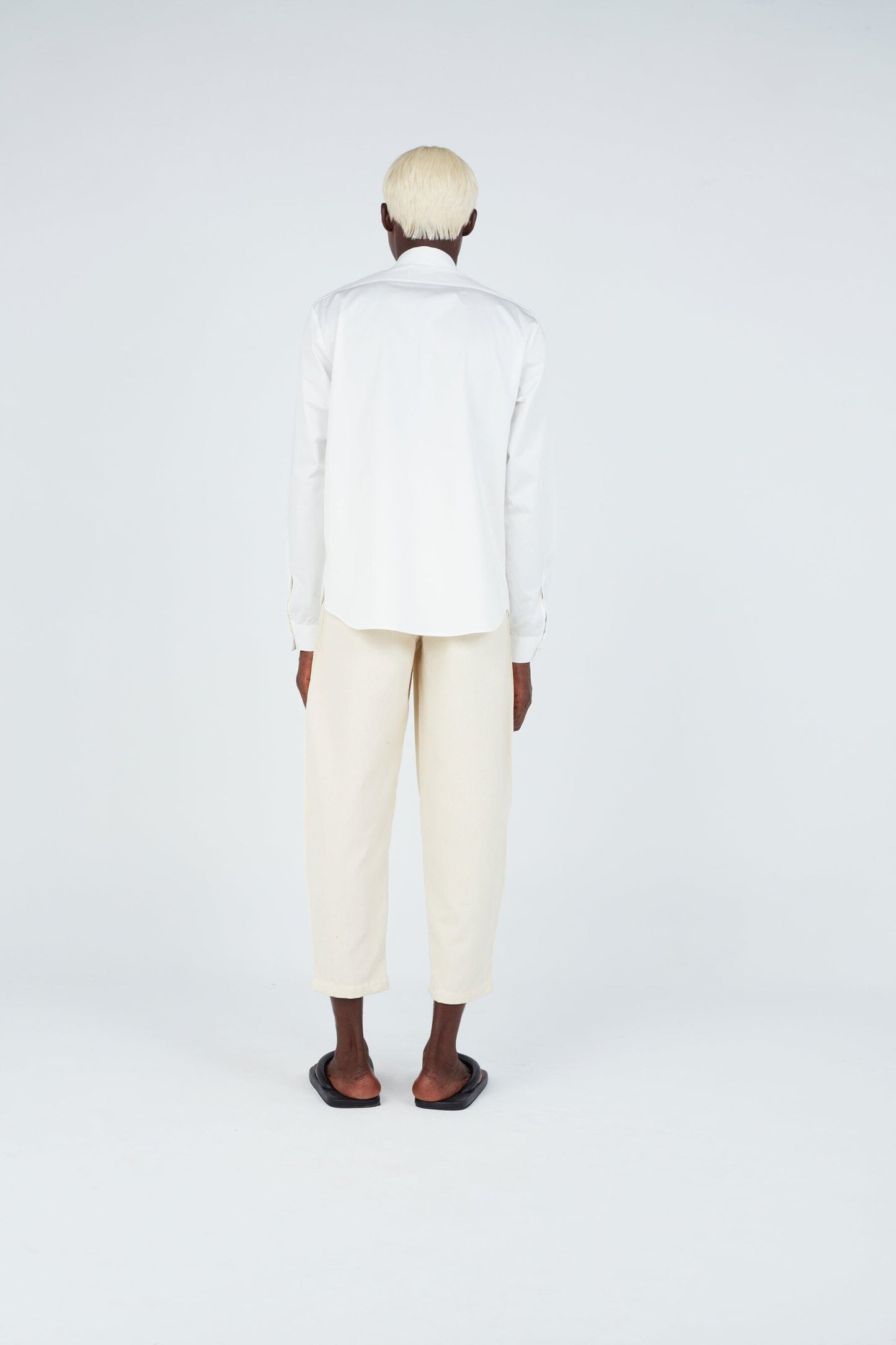 Stripe Seam Carrot Pants • Ecru Trousers New LaurenceAirline