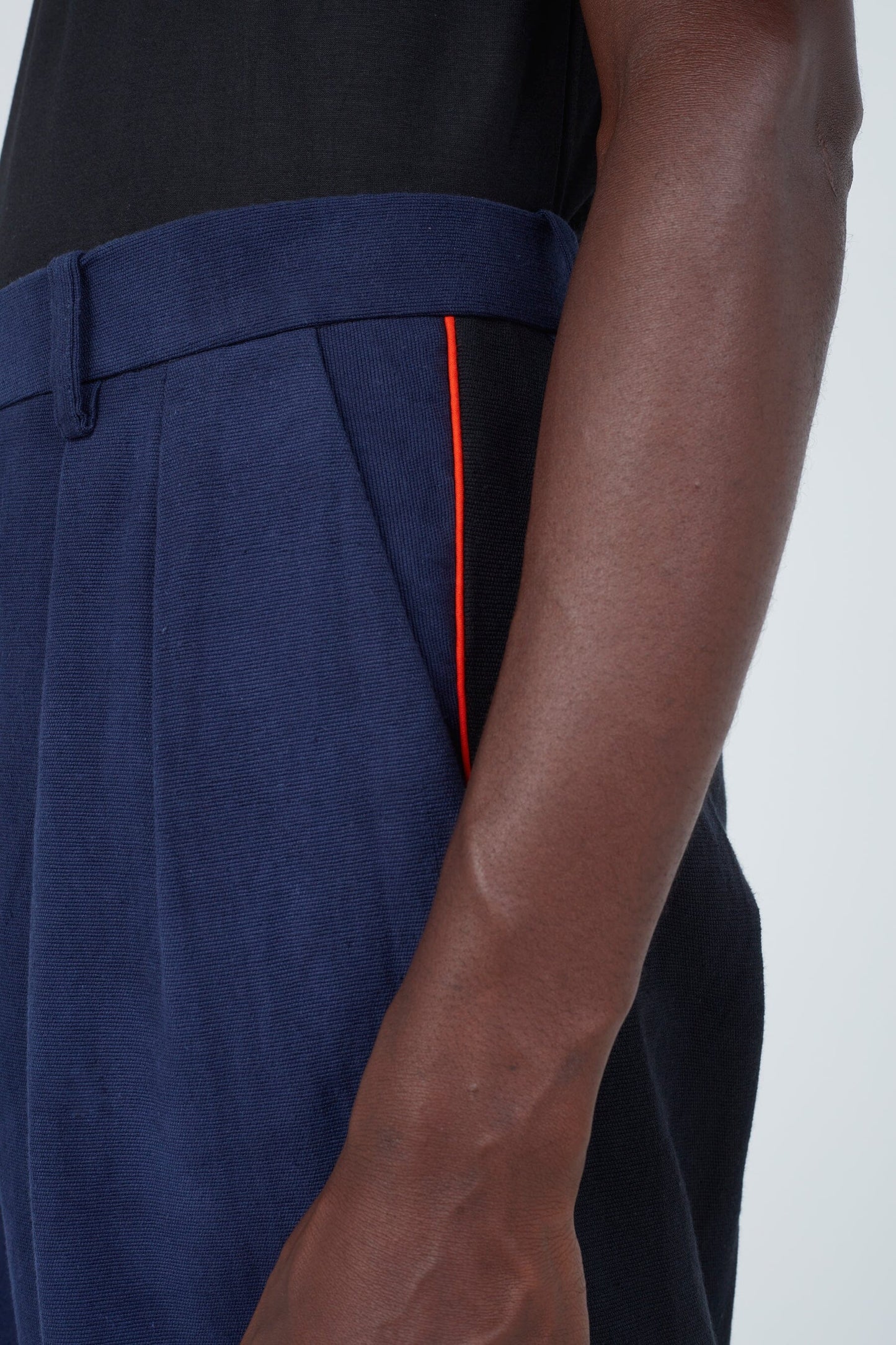 Stripe Seam Classic Wide Pants • Bi-colour Trousers New LaurenceAirline