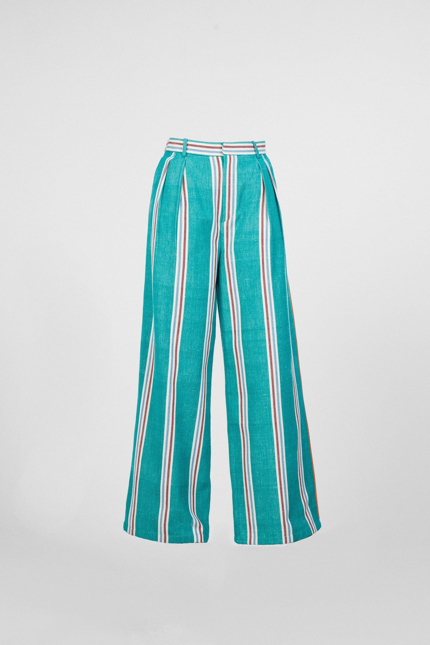 Stripe Seam Classic Wide Pants • Green New LaurenceAirline