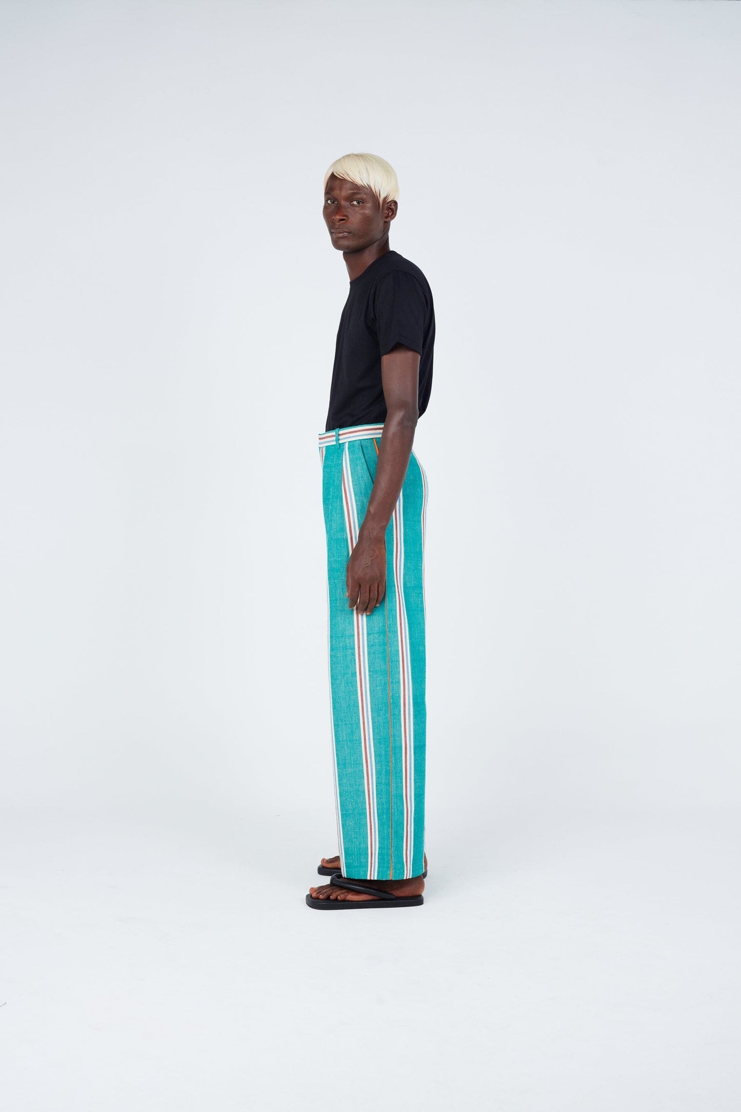 Stripe Seam Classic Wide Pants • Green New LaurenceAirline