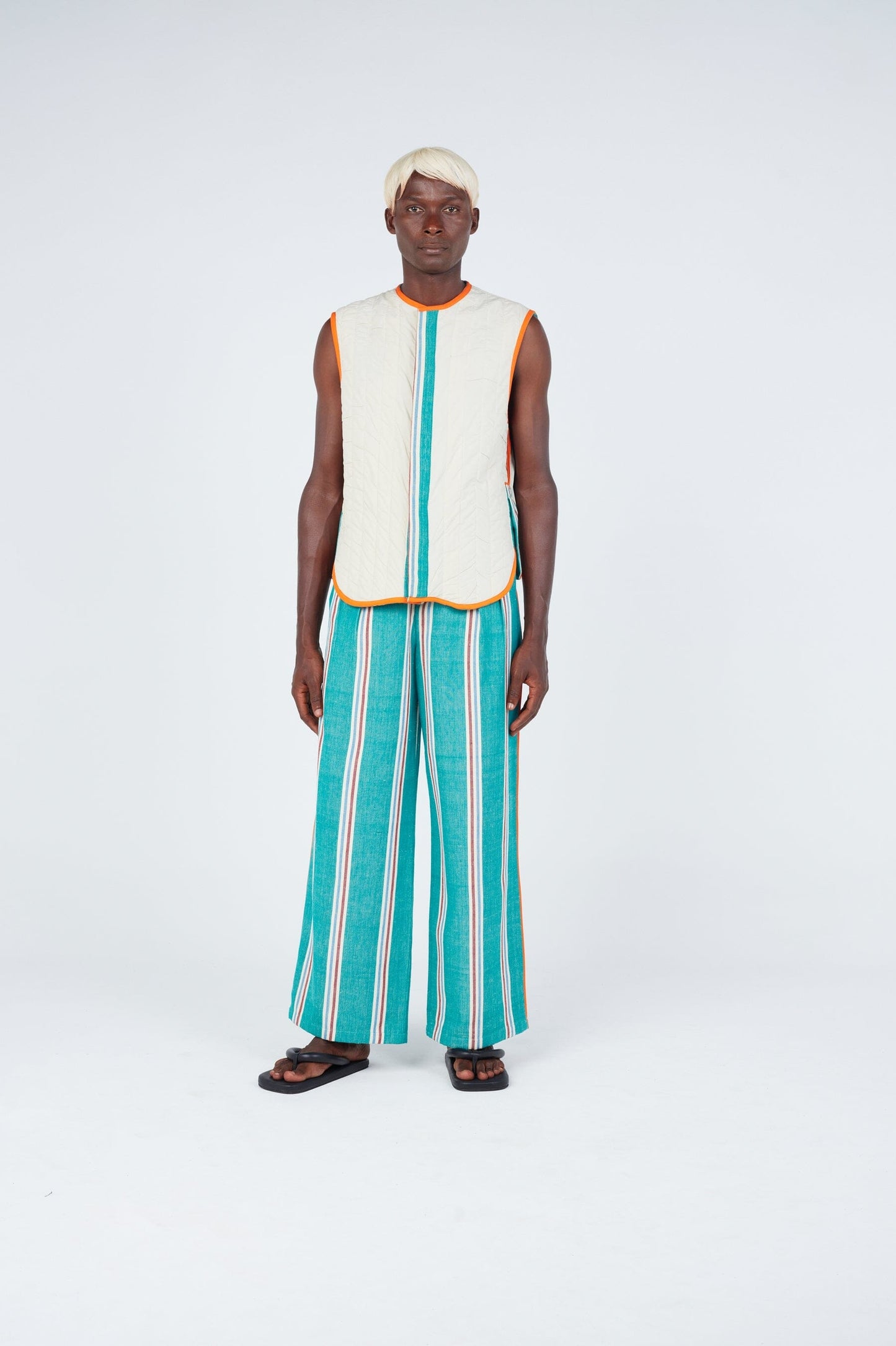 Striped weave reversible vest Outerwear New LaurenceAirline
