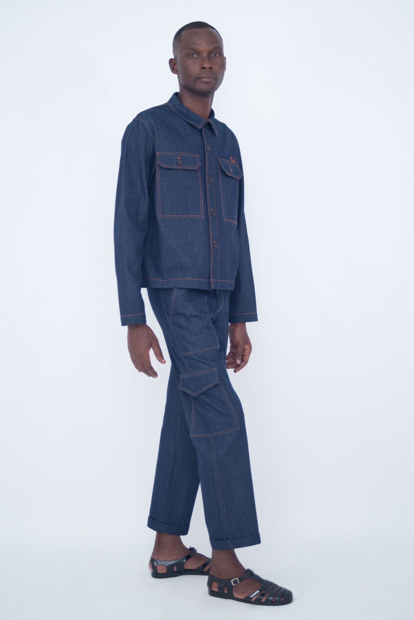 WORK JACKET NEW BLUE JEAN LaurenceAirline