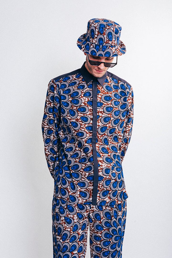 Family - Peacock Feather Print Classic Shirt LaurenceAirline 