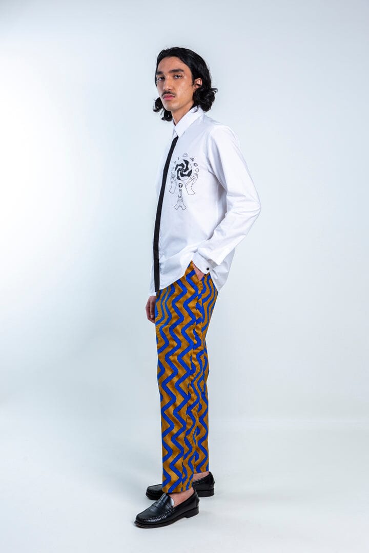 Sikensi - Screen-printed White Shirt LaurenceAirline