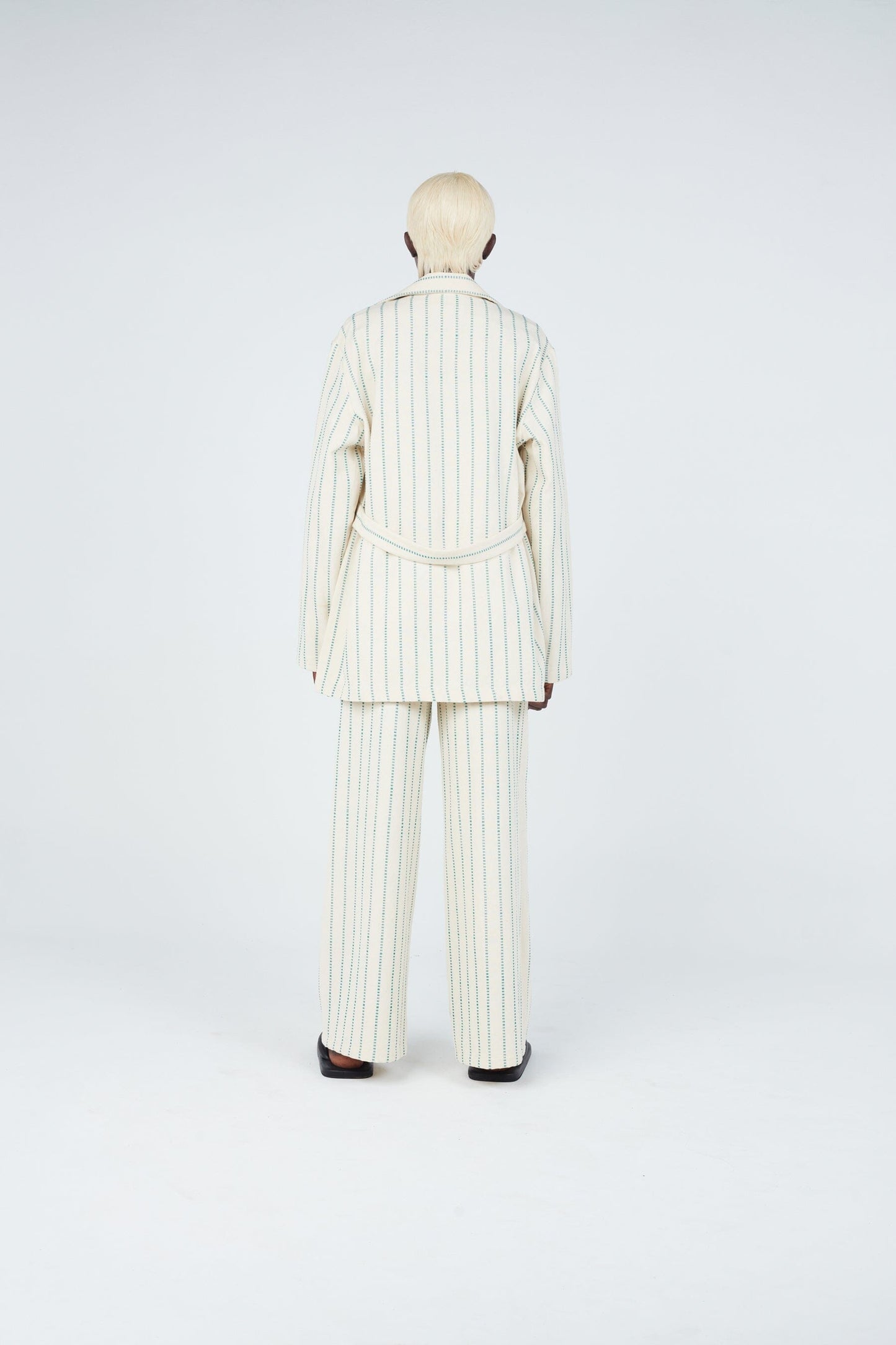 Striped Weave Crop Tail Jacket Outerwear New LaurenceAirline