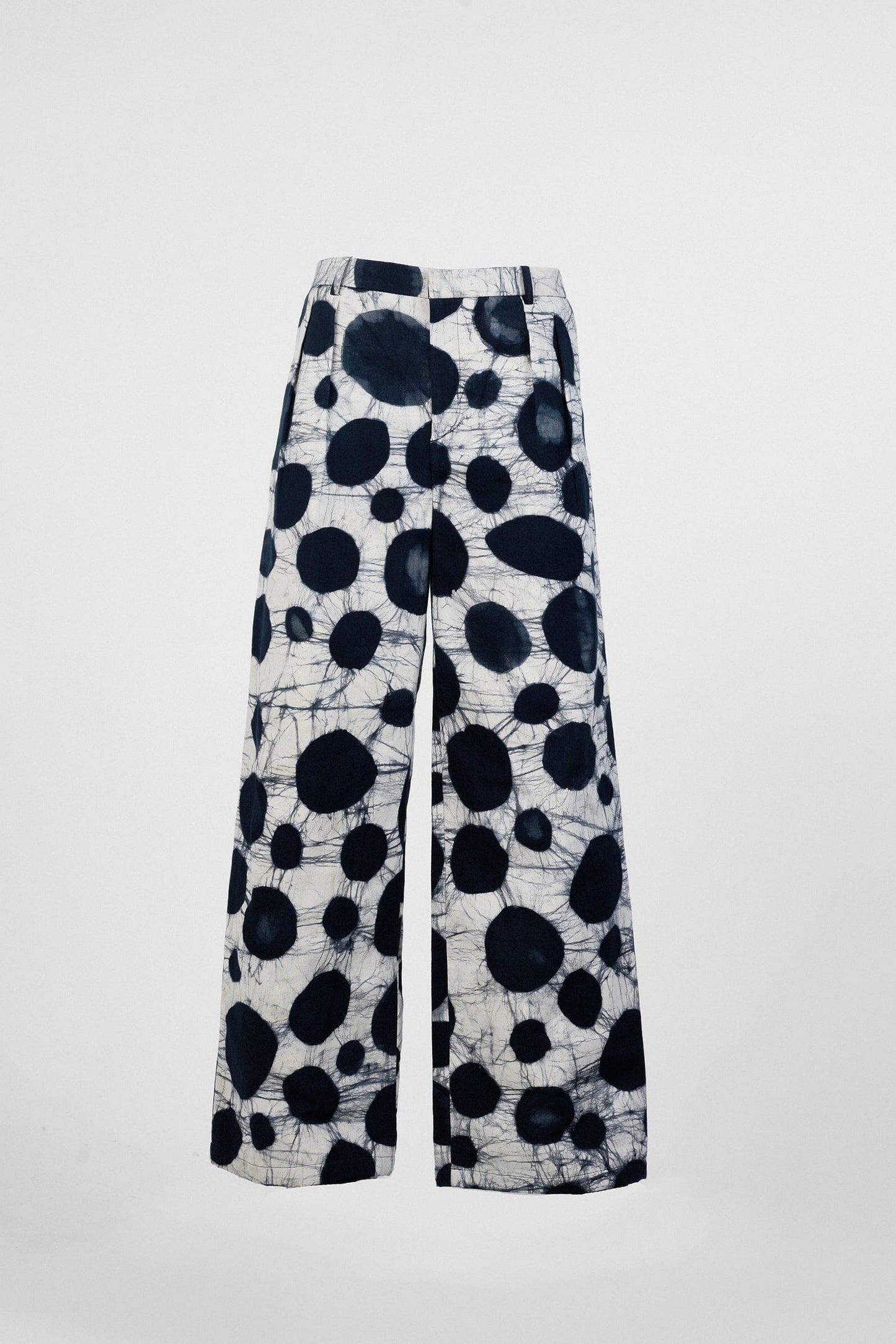 Watercolour Spotted Classic Wide Pants Trousers New LaurenceAirline