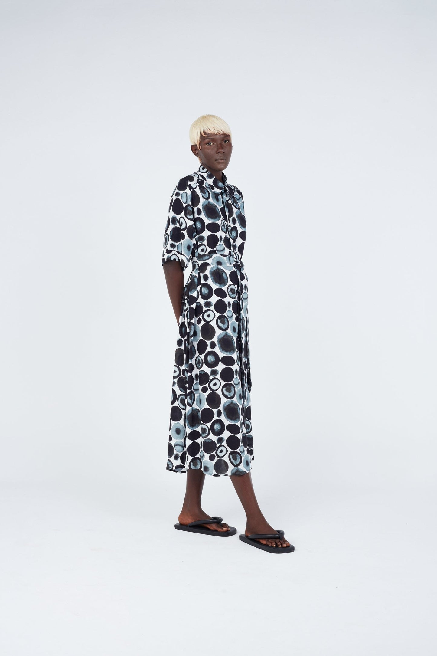 Watercolour Spotted Shirt-dress Dress New LaurenceAirline Womens