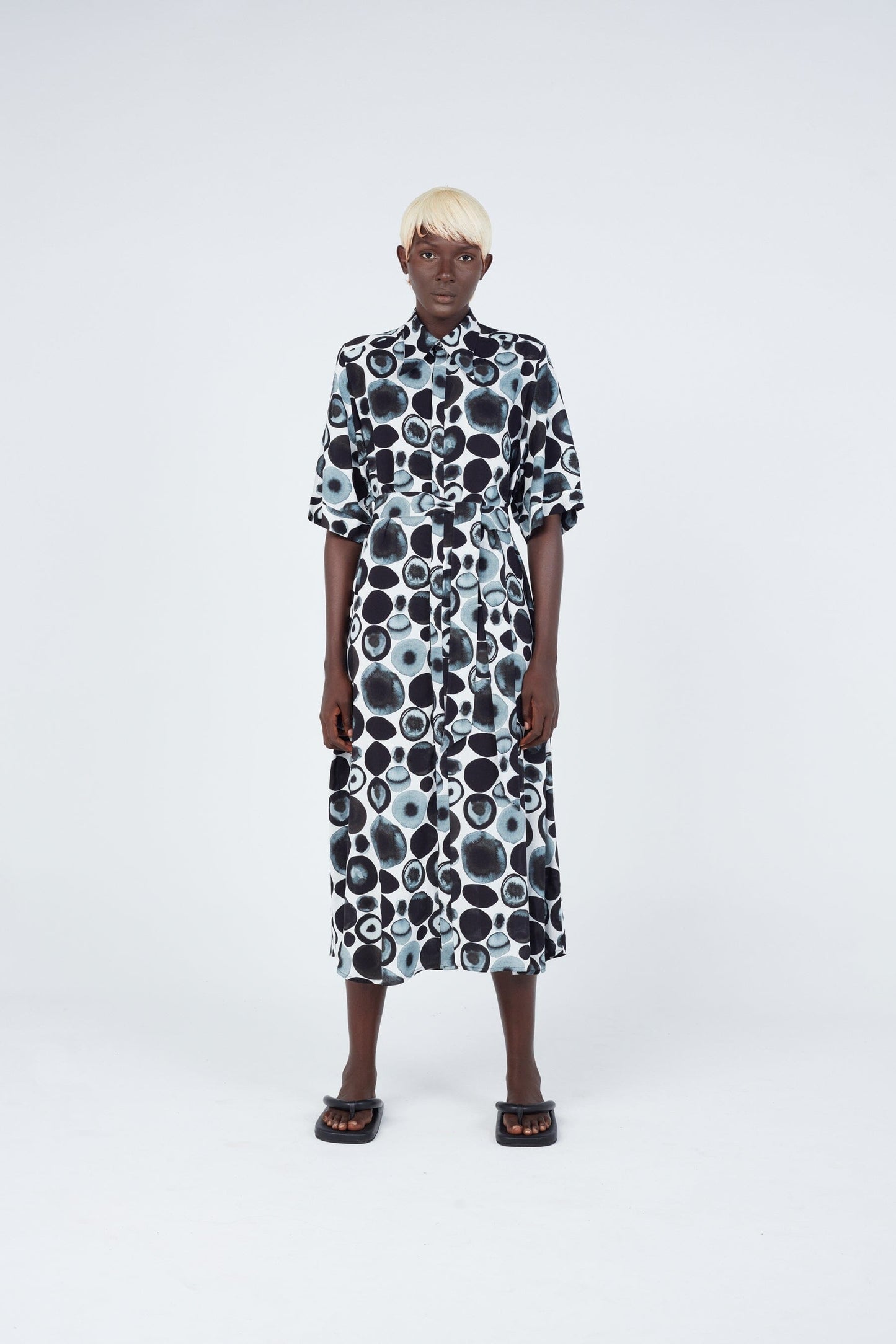 Watercolour Spotted Shirt-dress Dress New LaurenceAirline Womens