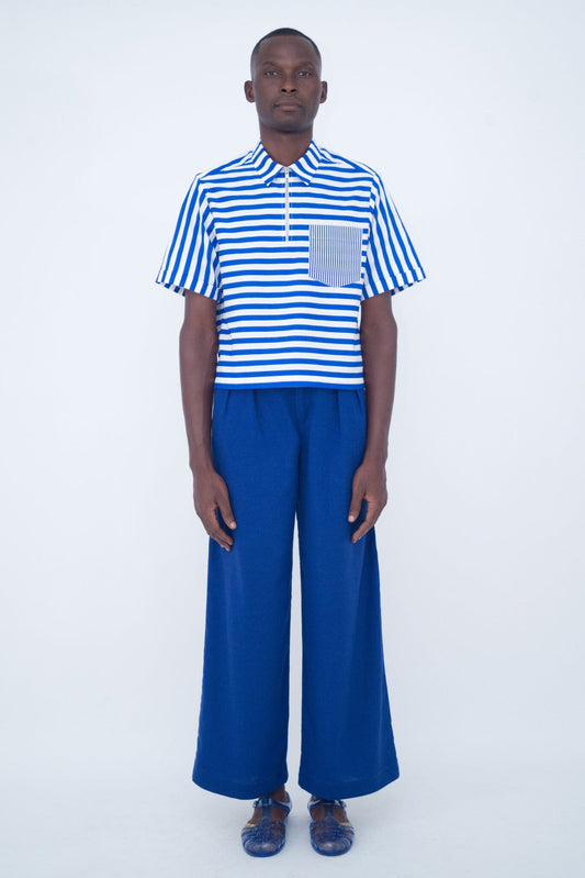 BOXI SHIRT Blue stripes LaurenceAirline 