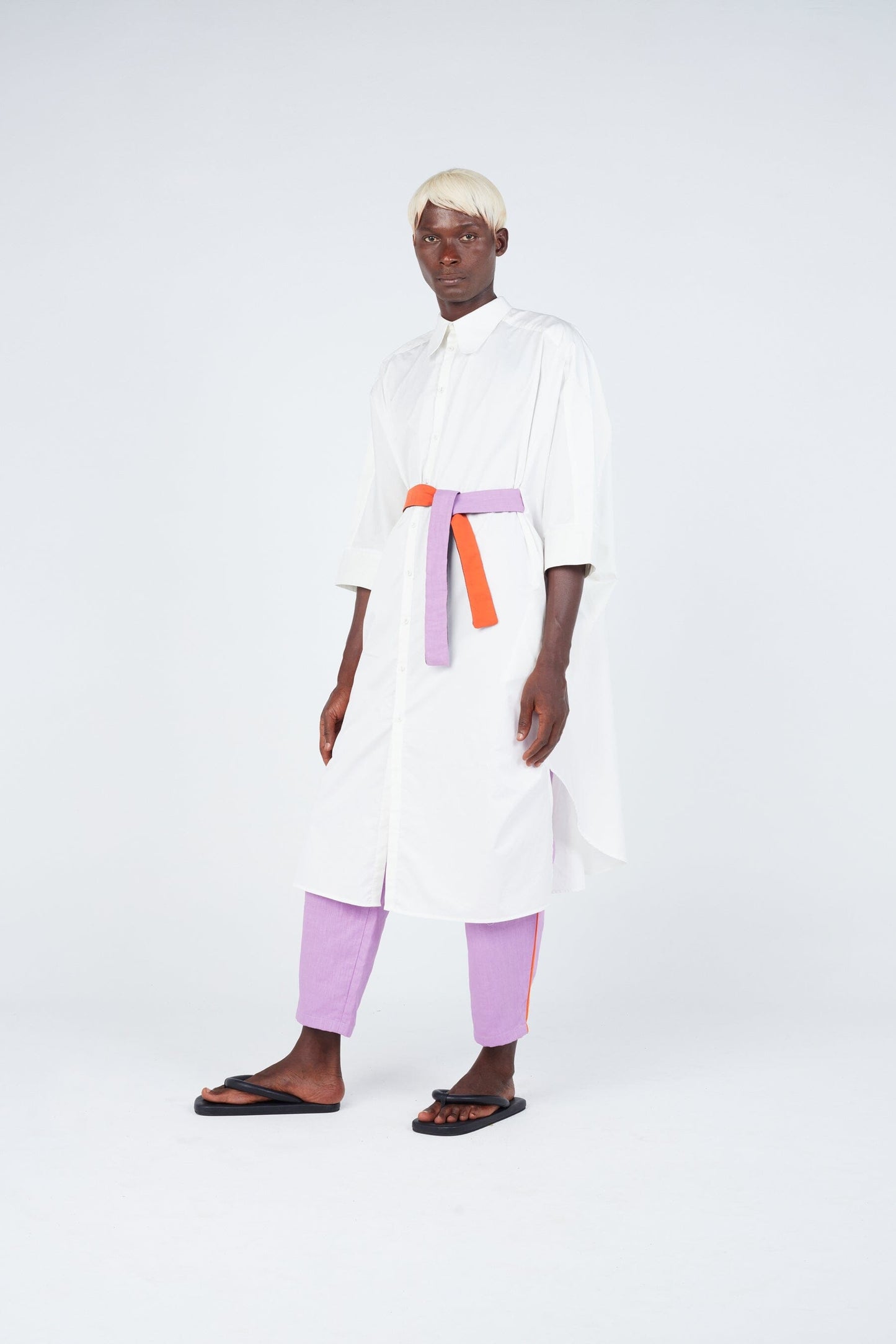 White Cape Dress - Crop Sleeve Style with Wrap Closure and Rounded Collar