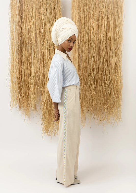 Classic Wide Pants Beads LaurenceAirline 