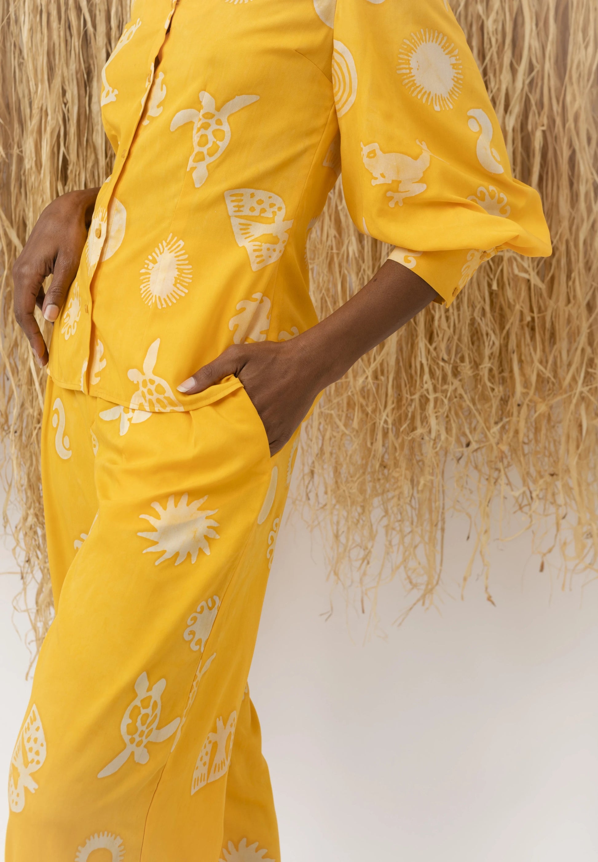 Classic Wide Pants Yellow LaurenceAirline 