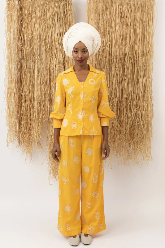 Classic Wide Pants Yellow LaurenceAirline 