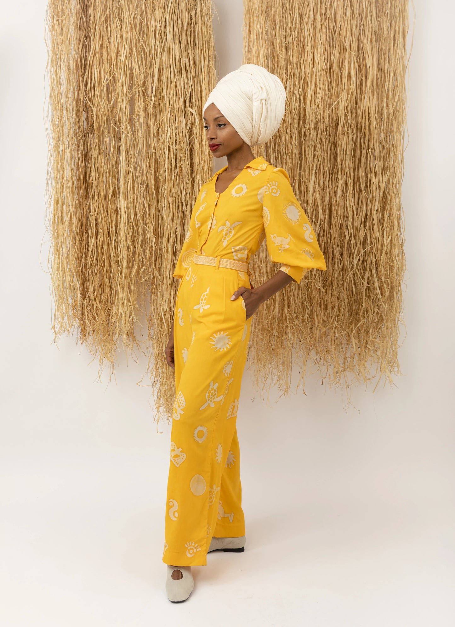 Classic Wide Pants Yellow LaurenceAirline 