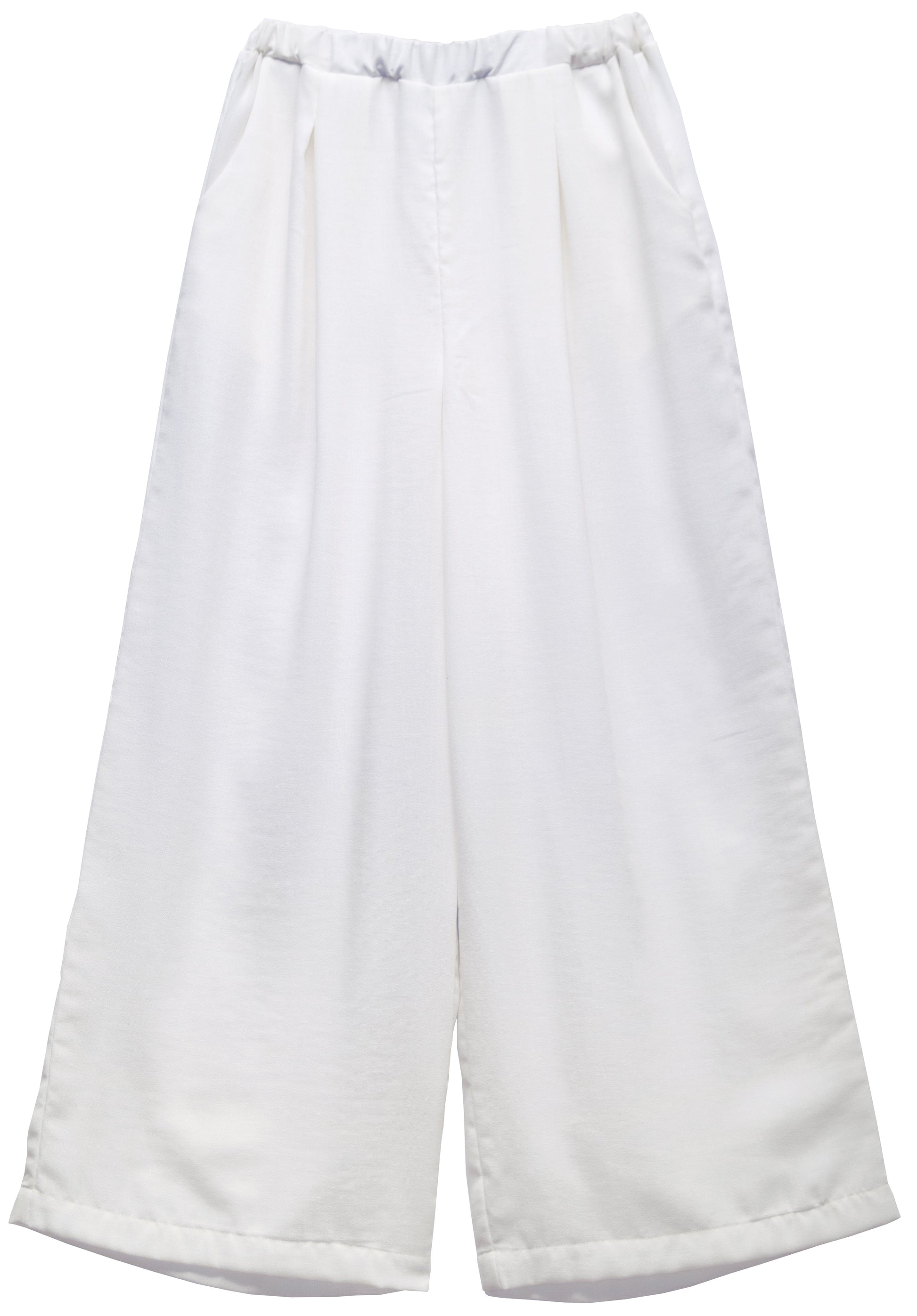 HIGH WAIST FLUID PANTS WHITE LaurenceAirline 