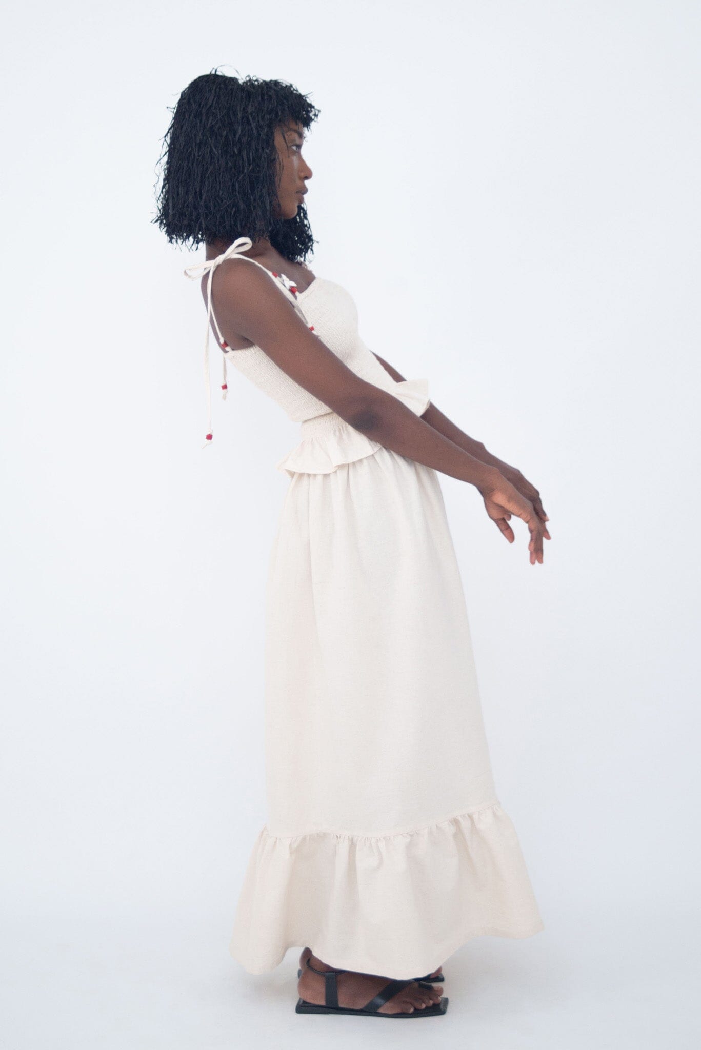 JUPE FENDUE ET COQUILLAGE IVORY LaurenceAirline 