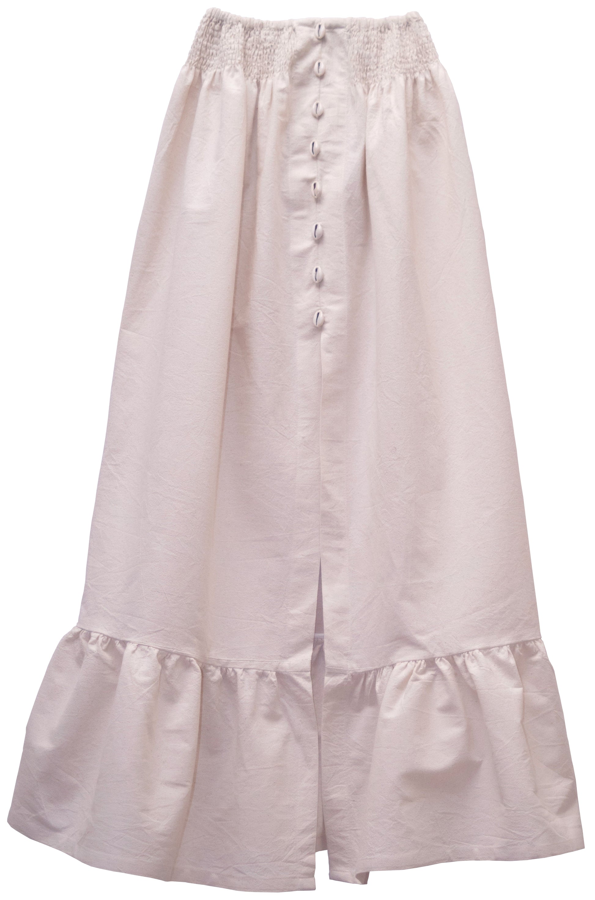JUPE FENDUE ET COQUILLAGE IVORY LaurenceAirline 