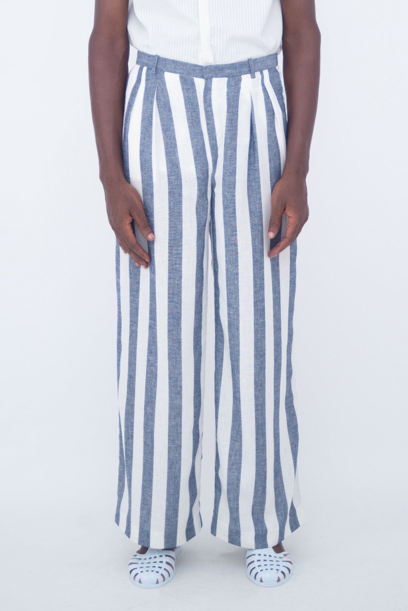 LARGE PANTS CLASSIQUE Blue stripe LaurenceAirline 