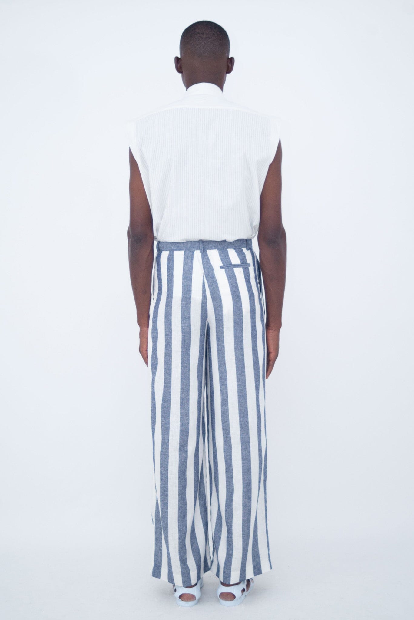 LARGE PANTS CLASSIQUE Blue stripe LaurenceAirline 
