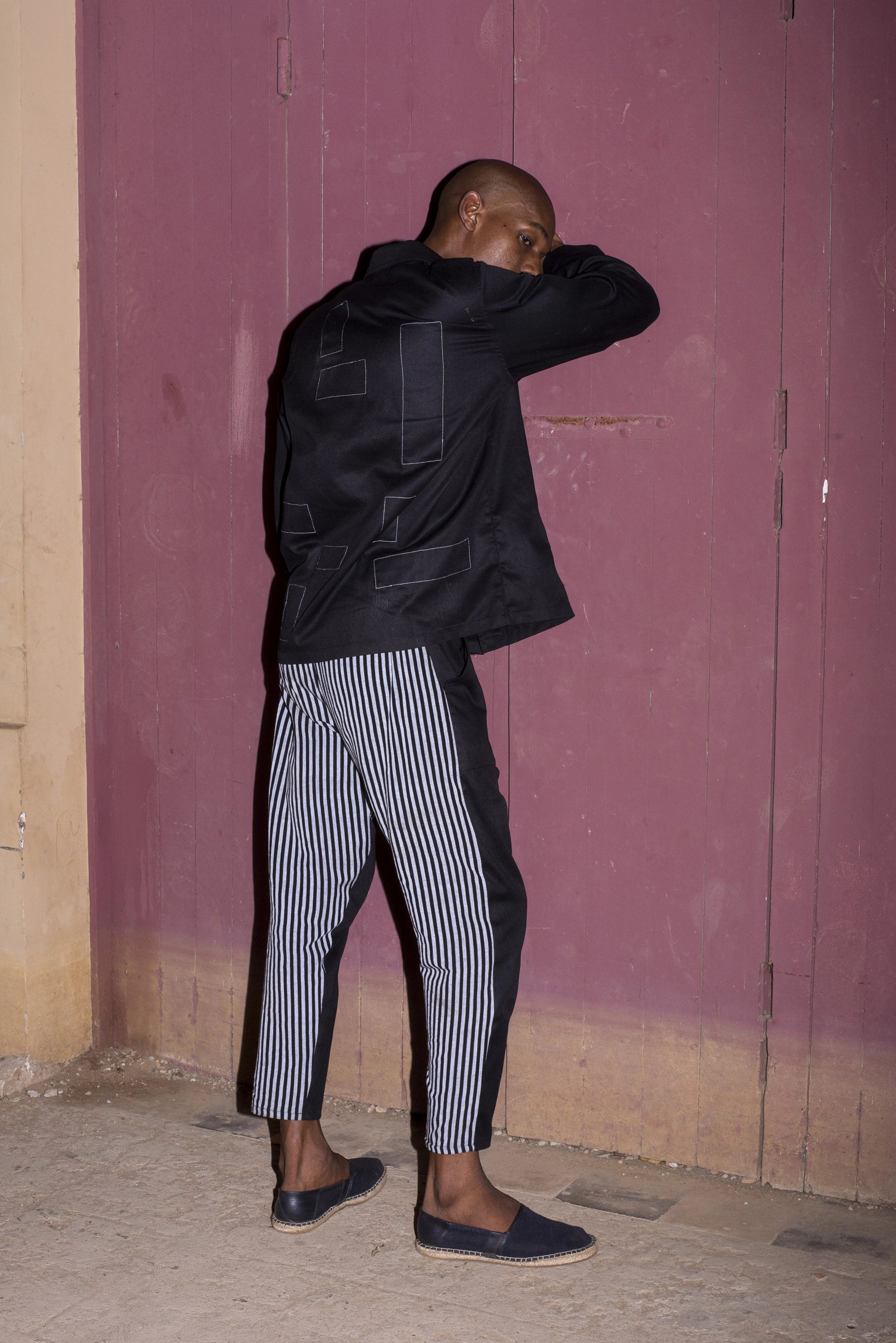 LAxCM Creative - Black Stripes Trousers LaurenceAirline 