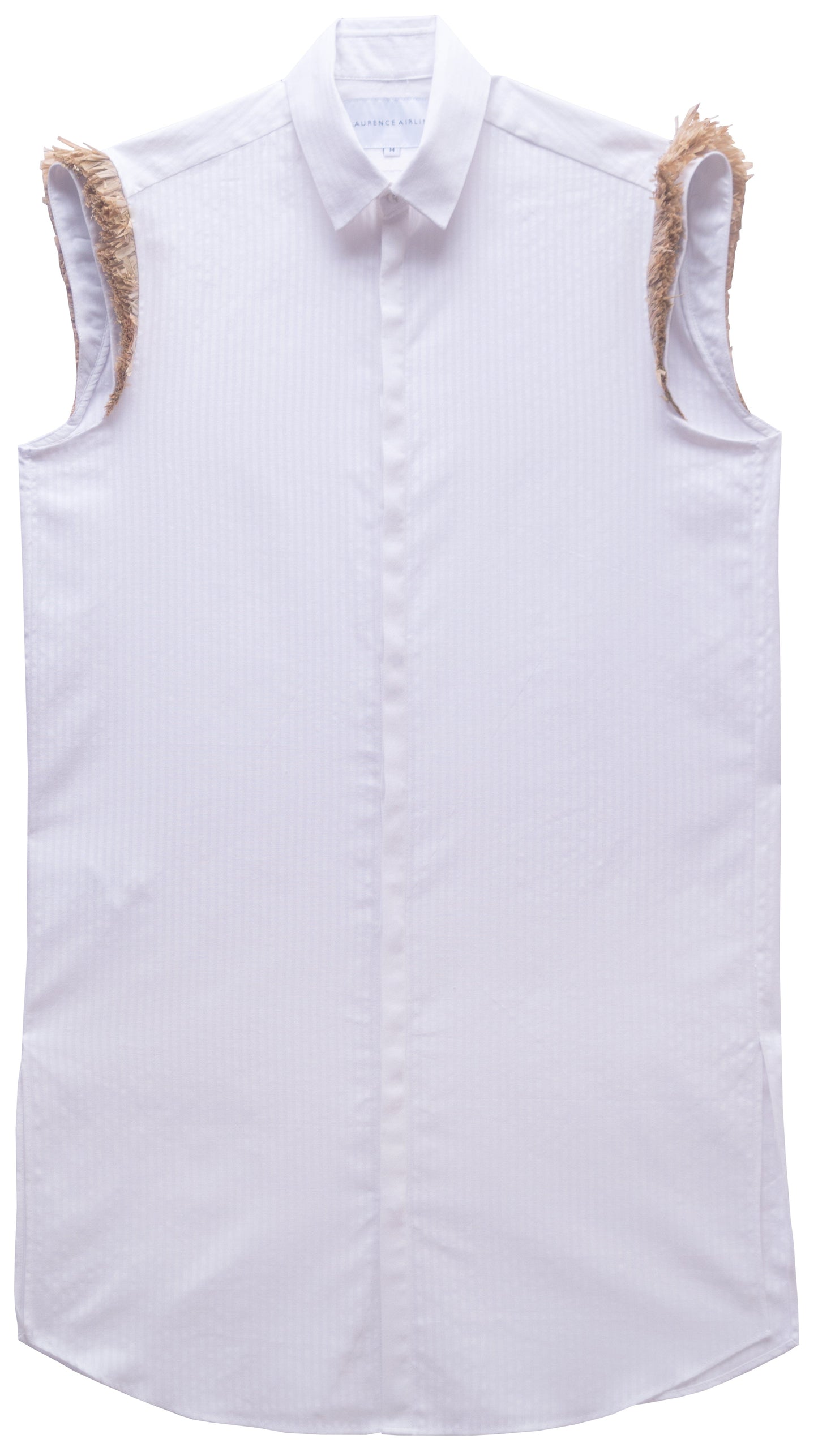 LONG SHIRT RAPHIA WHITE LaurenceAirline 