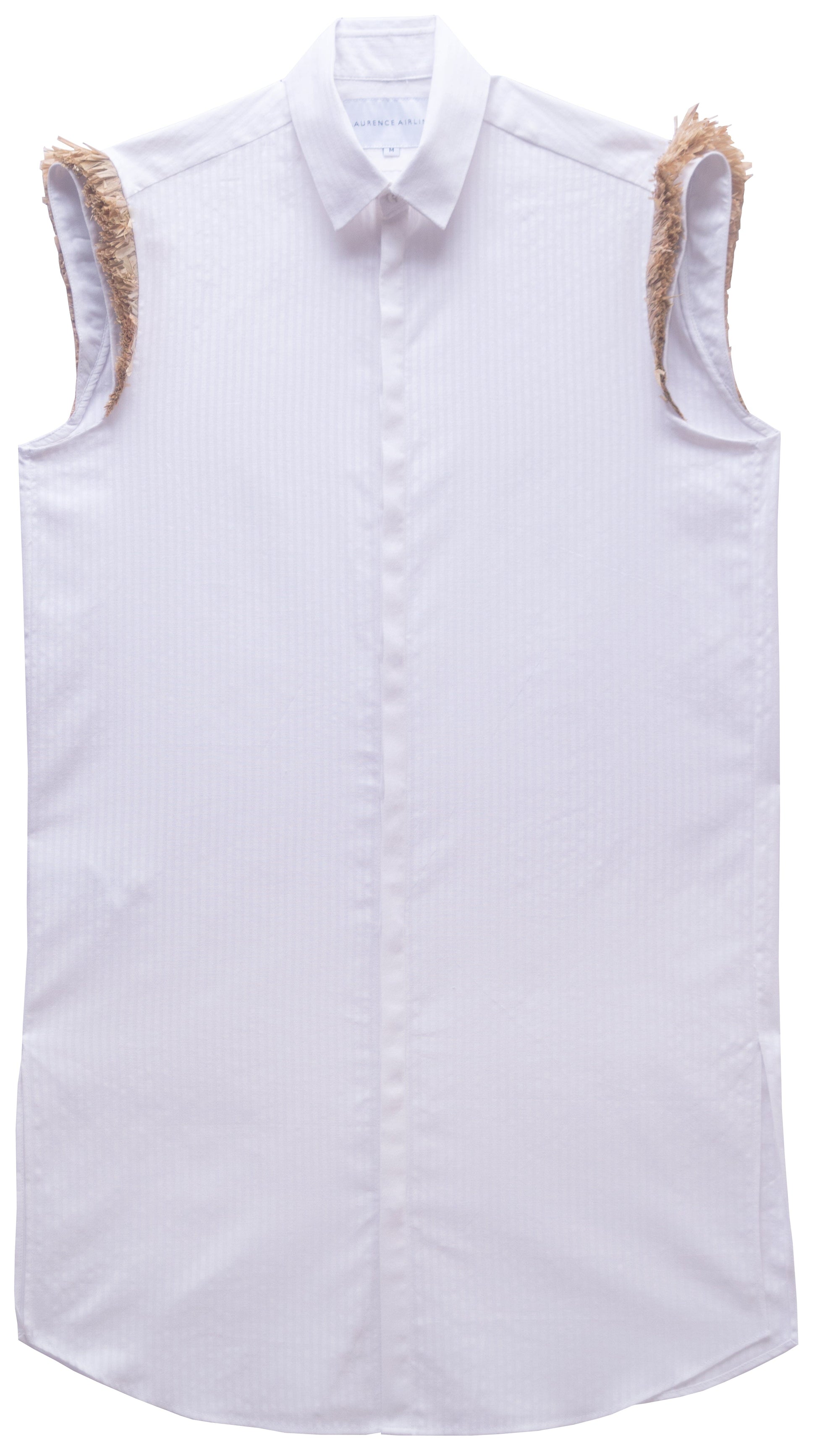 LONG SHIRT RAPHIA WHITE LaurenceAirline 