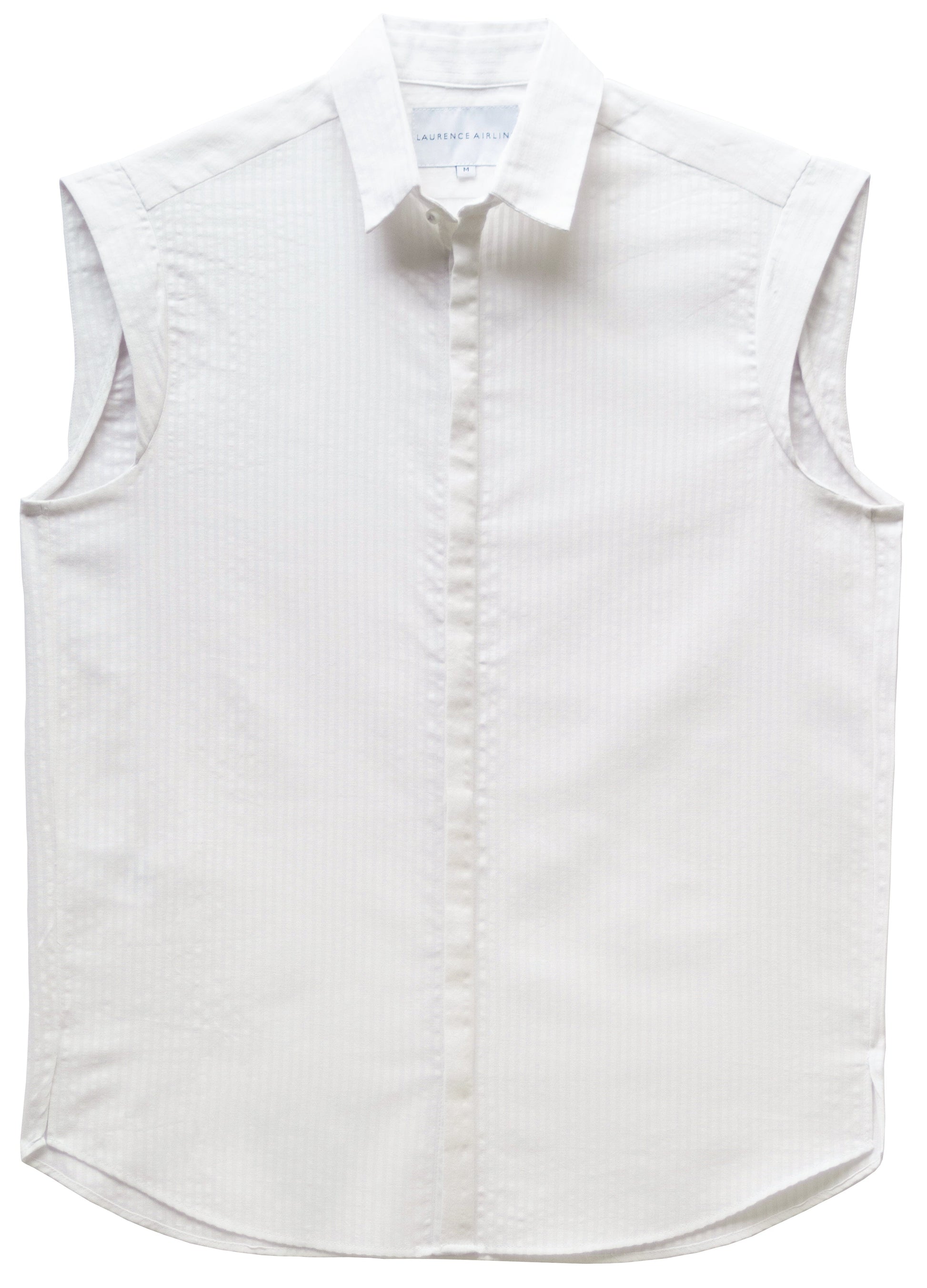 MICRO SLEEVE SHIRT WHITE LaurenceAirline 