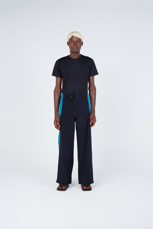 Panelled Judo Pants • Black Trousers New LaurenceAirline 