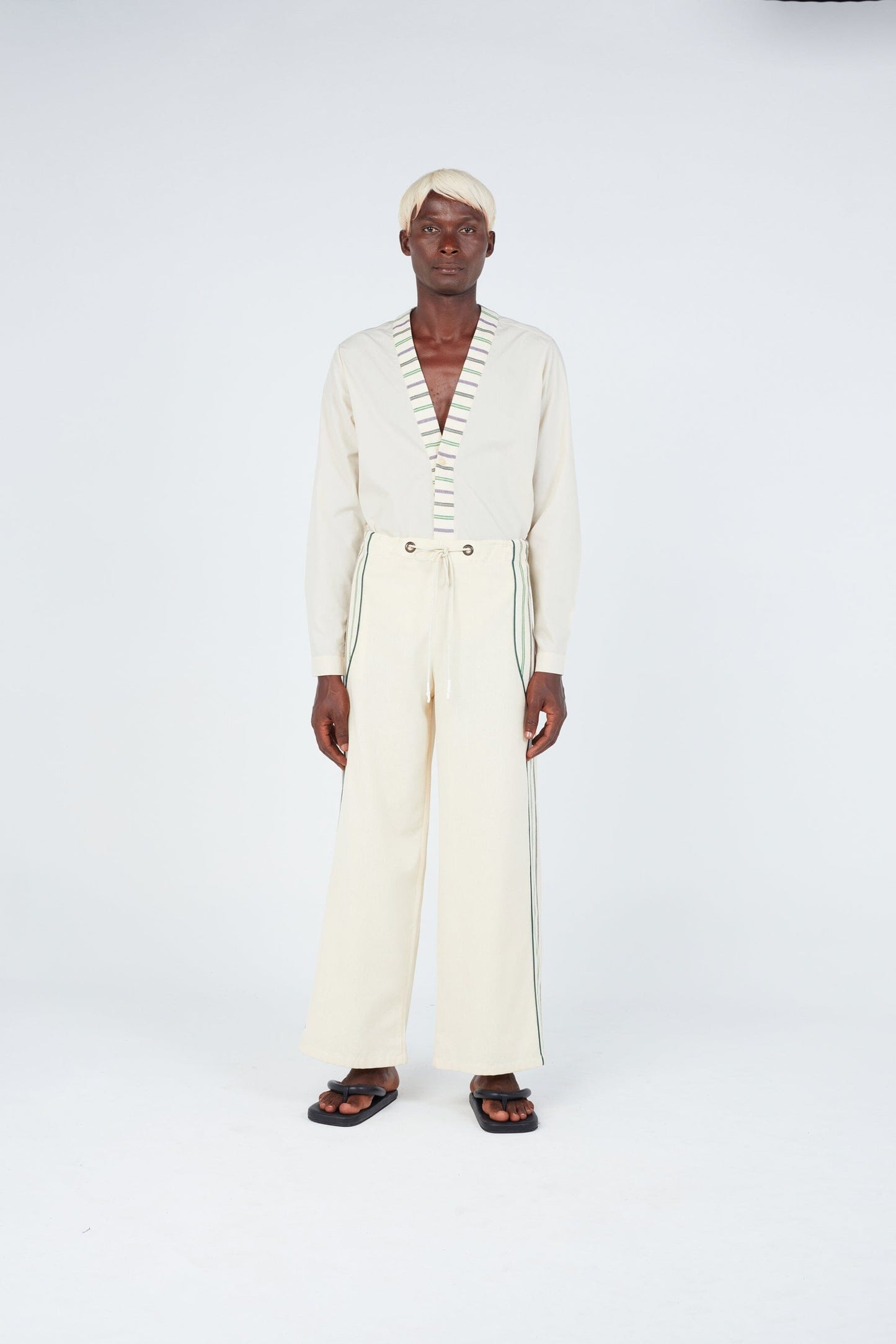 Panelled Judo Pants • Ecru Trousers New LaurenceAirline 