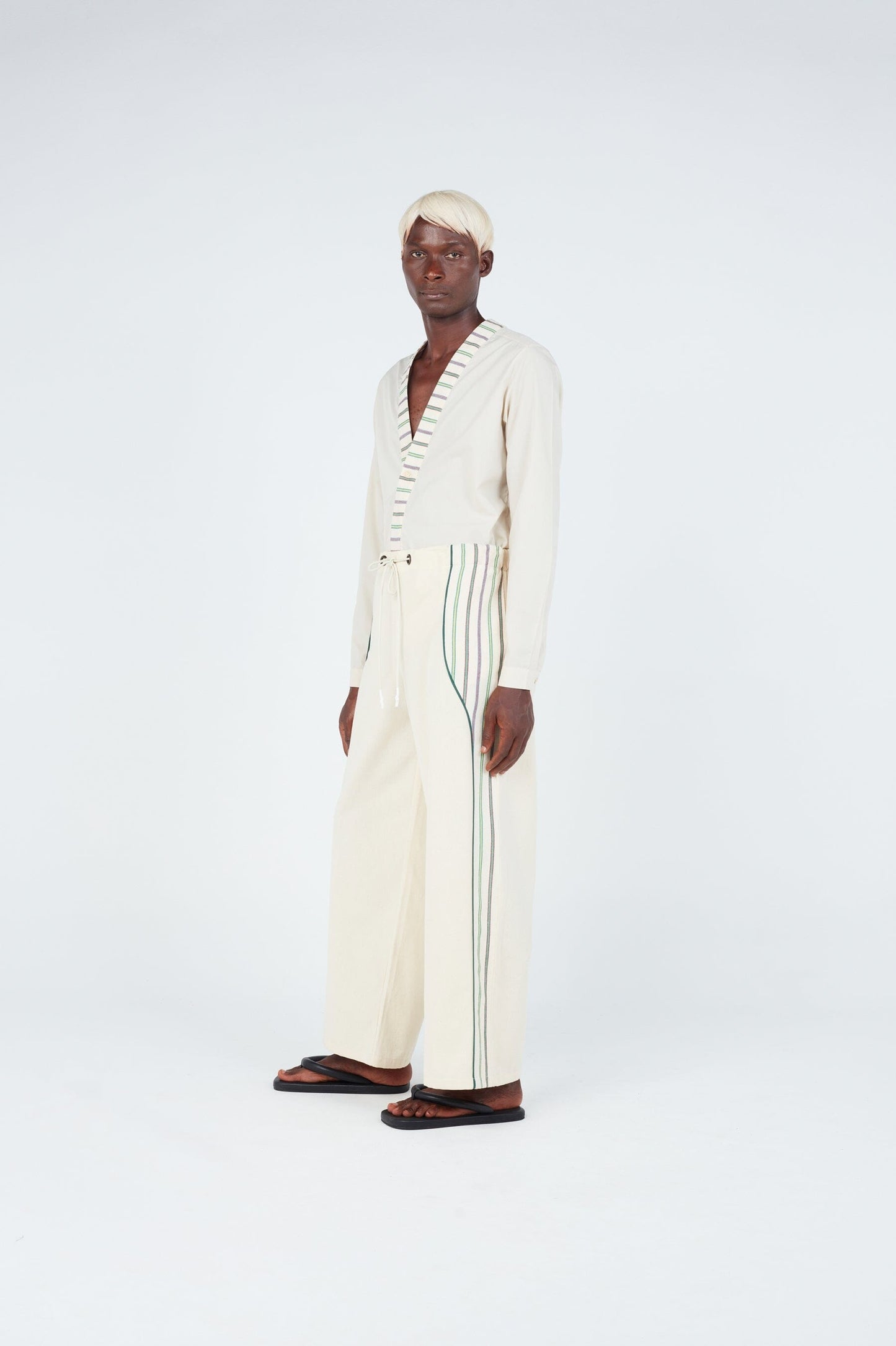 Panelled Judo Pants • Ecru Trousers New LaurenceAirline 