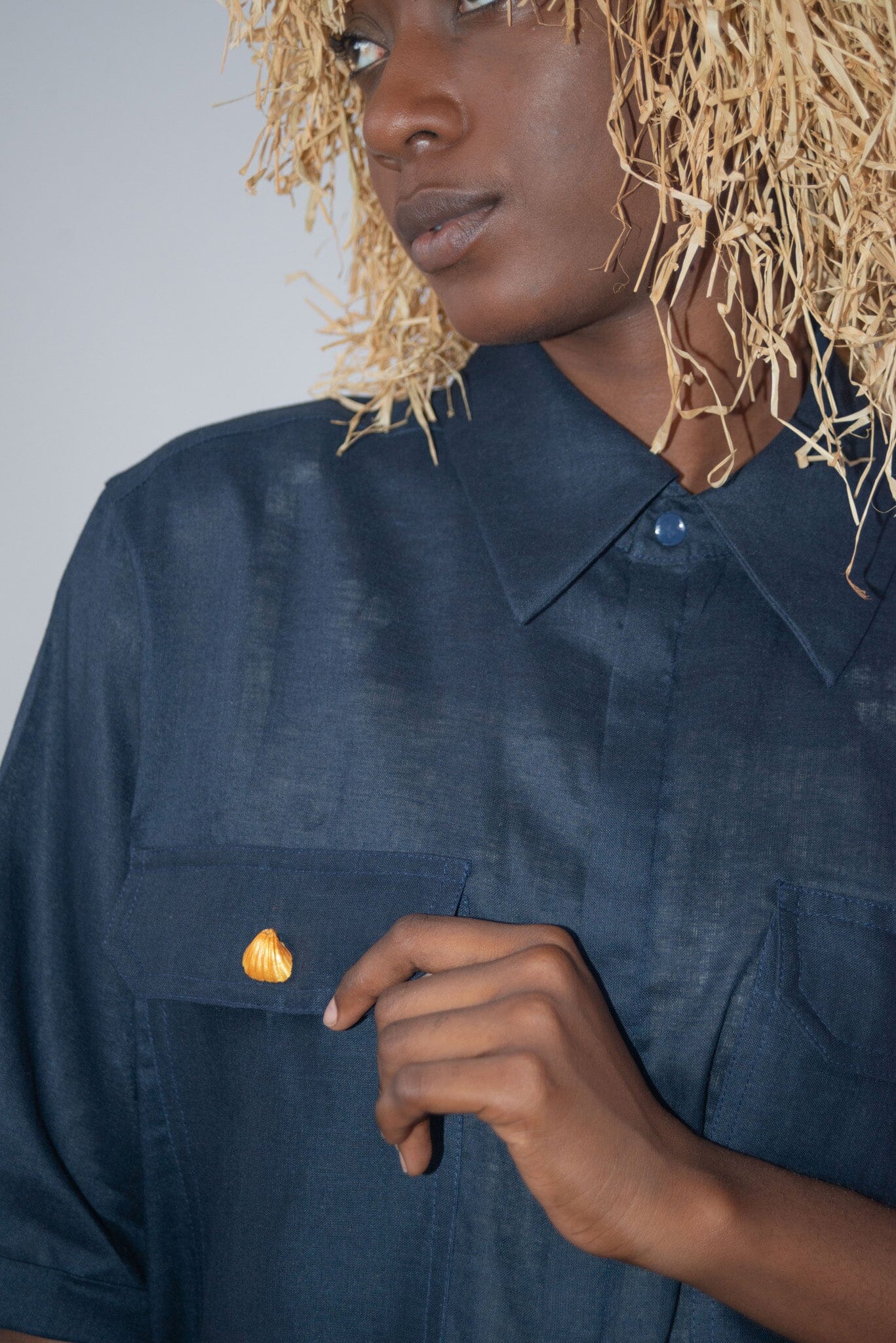 SHORT SAHARIENNE SHIRT MARINE LaurenceAirline 