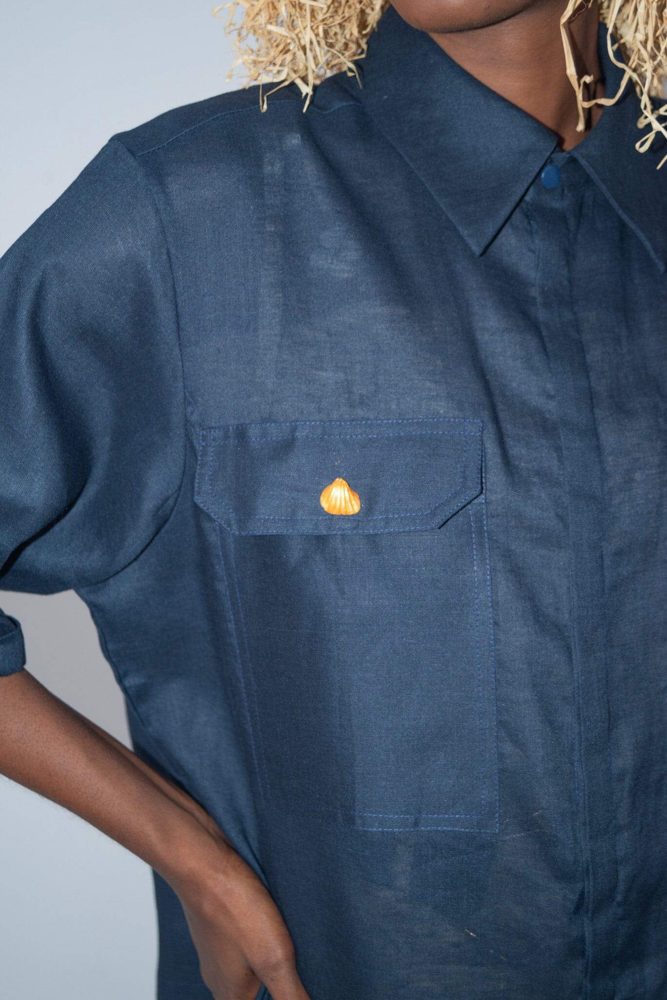 SHORT SAHARIENNE SHIRT MARINE LaurenceAirline 